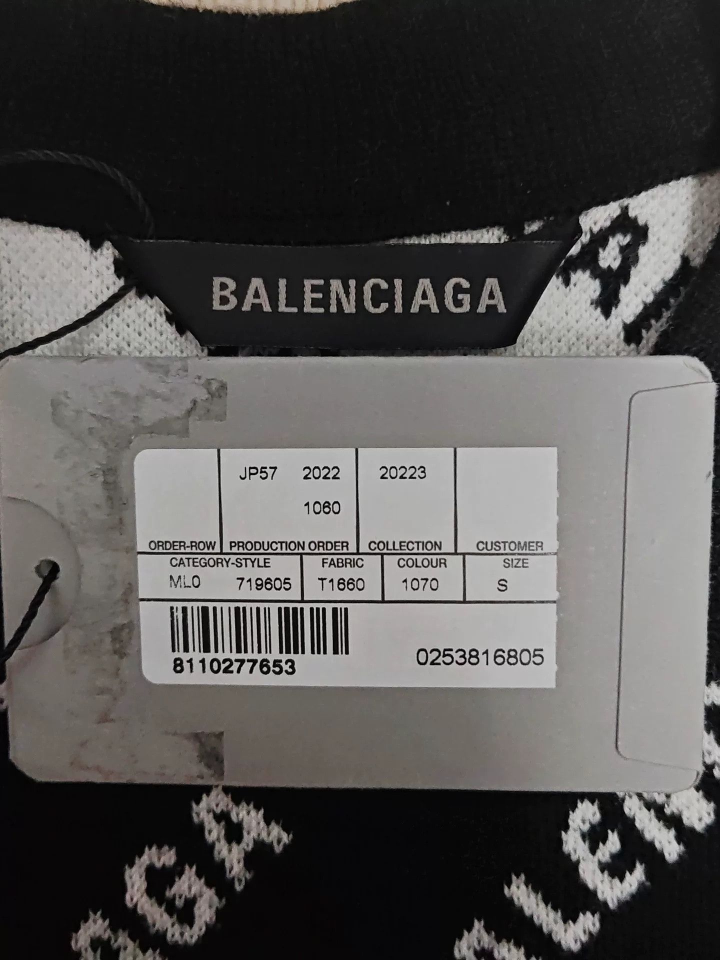 Balenciaga balenciaga black knitted long sleeve sweater Size US S / EU 44-46 / 1 - 4 Thumbnail