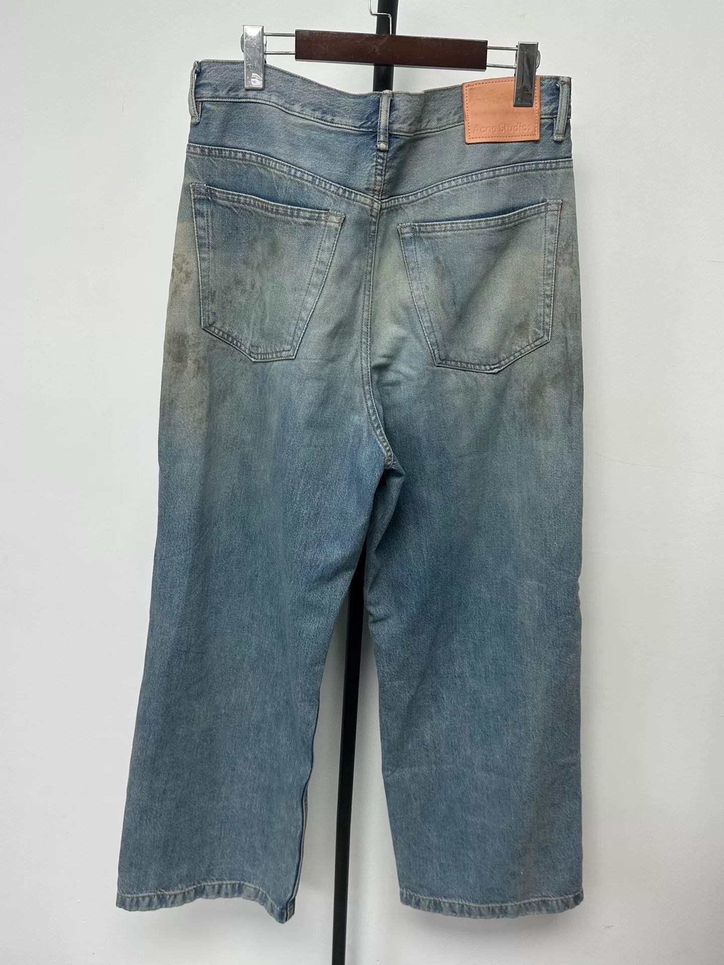 Acne Studios Acne Studios Blue Wide-Leg Denim Pants Size US 31 - 2 Thumbnail