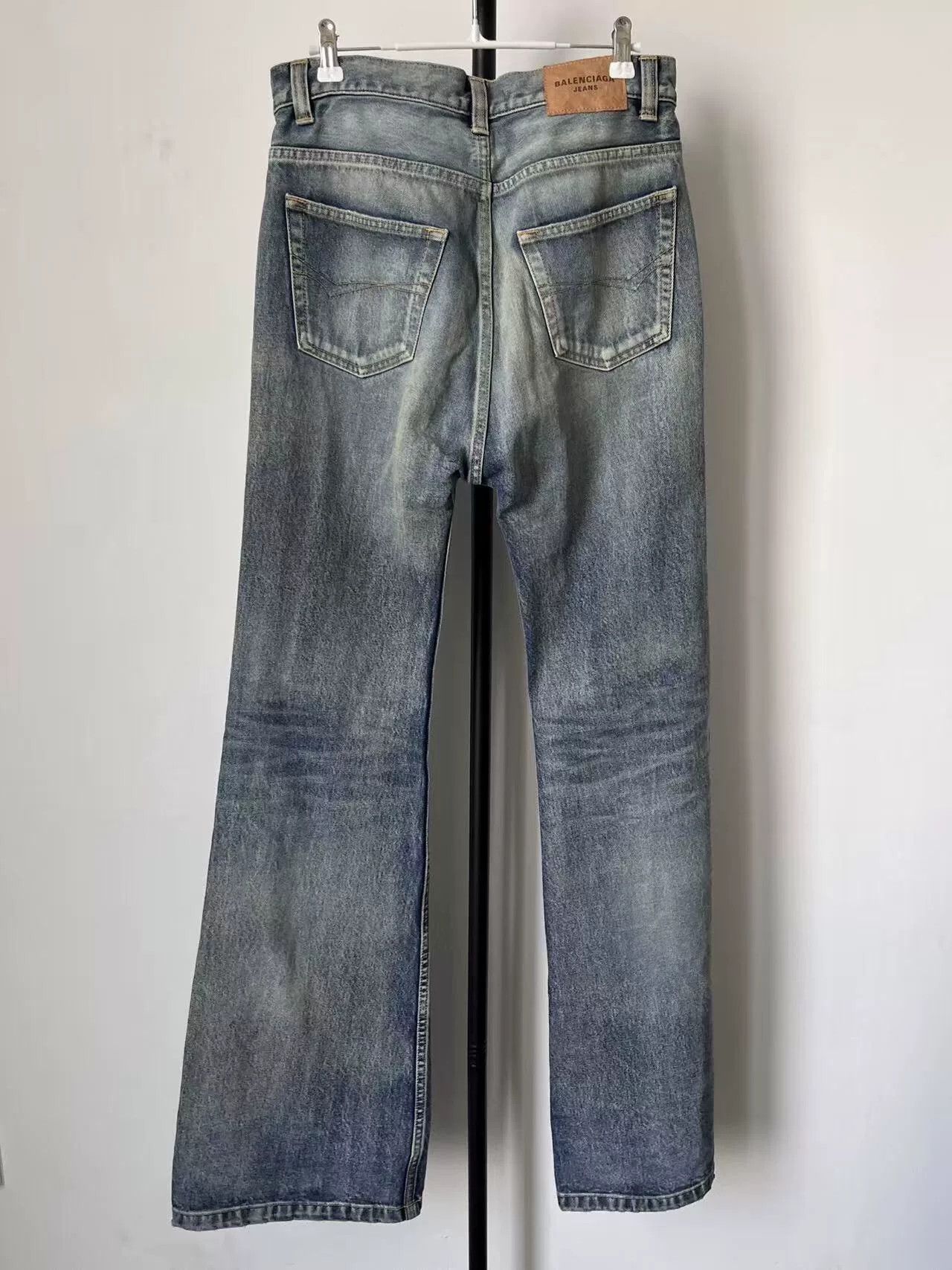 Balenciaga Balenciaga Mid-Rise Flare Jeans in Blue Size 22" - 2 Thumbnail
