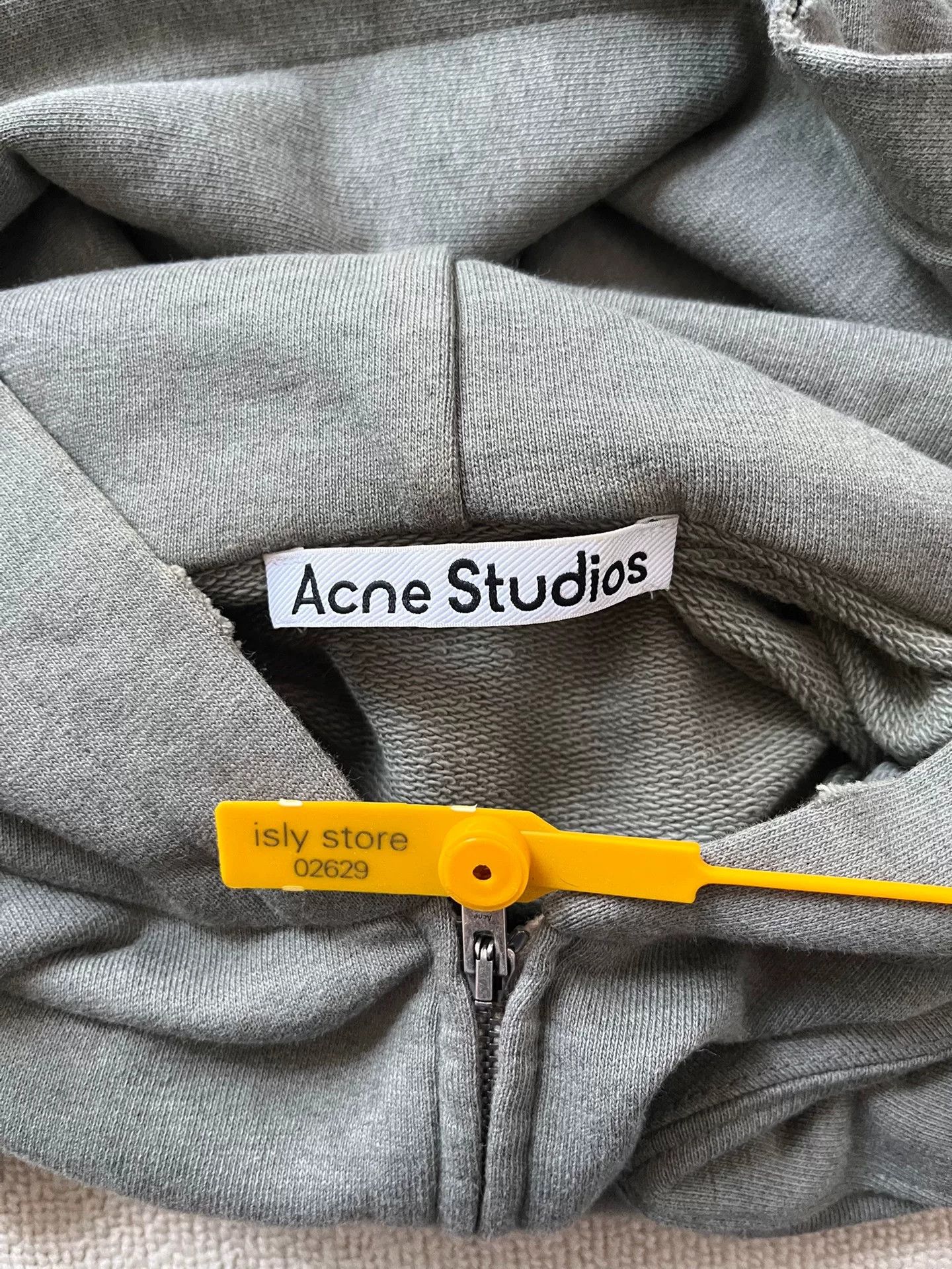 Acne Studios Acne Studios Distressed Zip Hoodie in Green Size US XXS / EU 40 - 4 Thumbnail