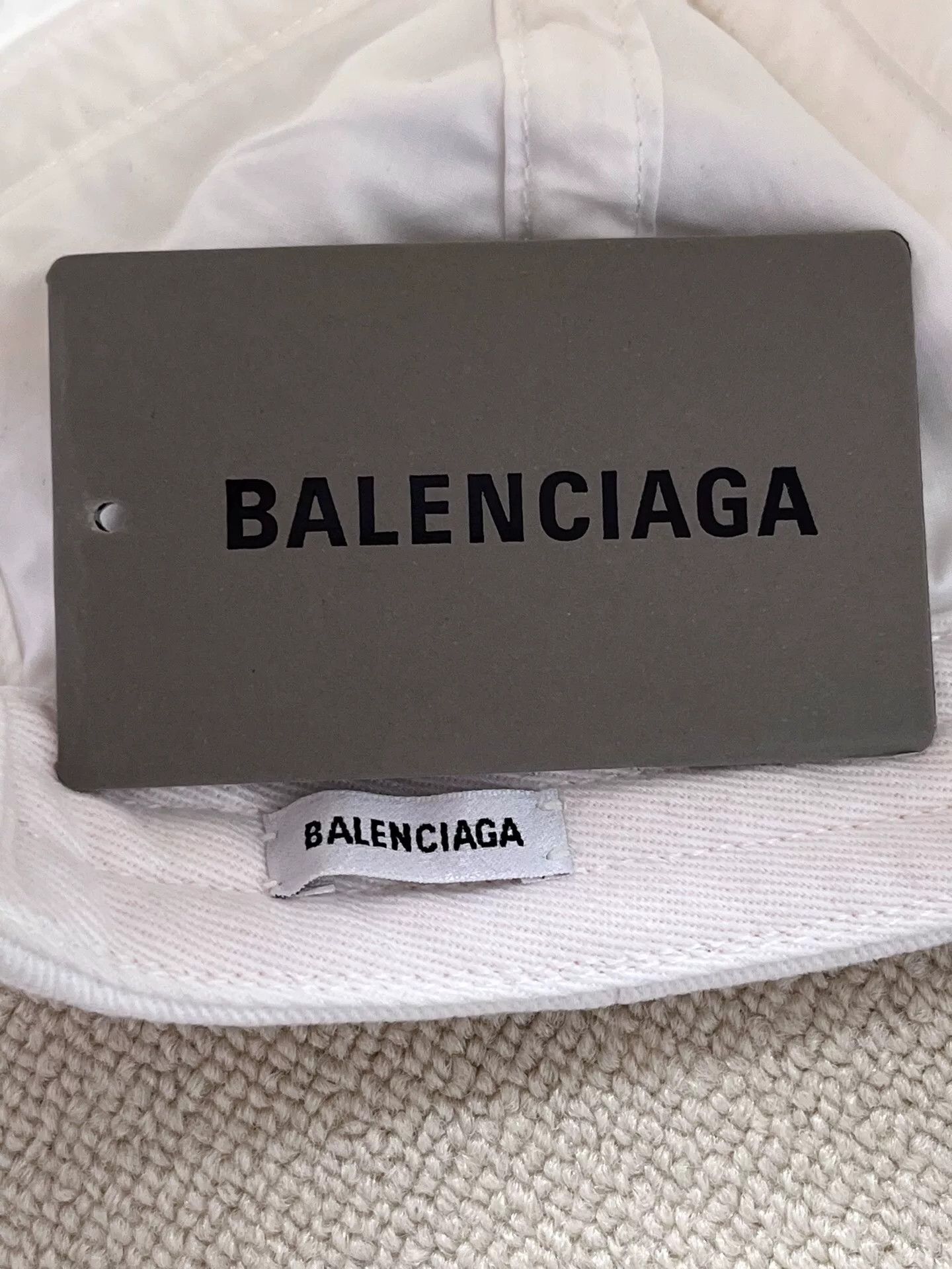 Balenciaga balenciaga embroidered logo cotton duck cap Size ONE SIZE - 5 Thumbnail