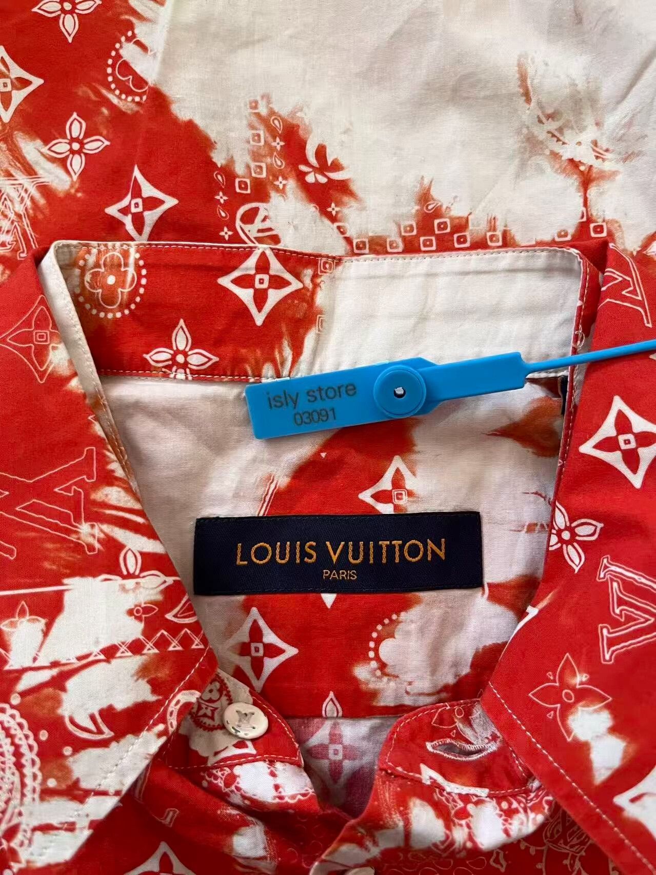 Louis Vuitton louis vuitton red logo short sleeve shirt Size US M / EU 48-50 / 2 - 5 Thumbnail