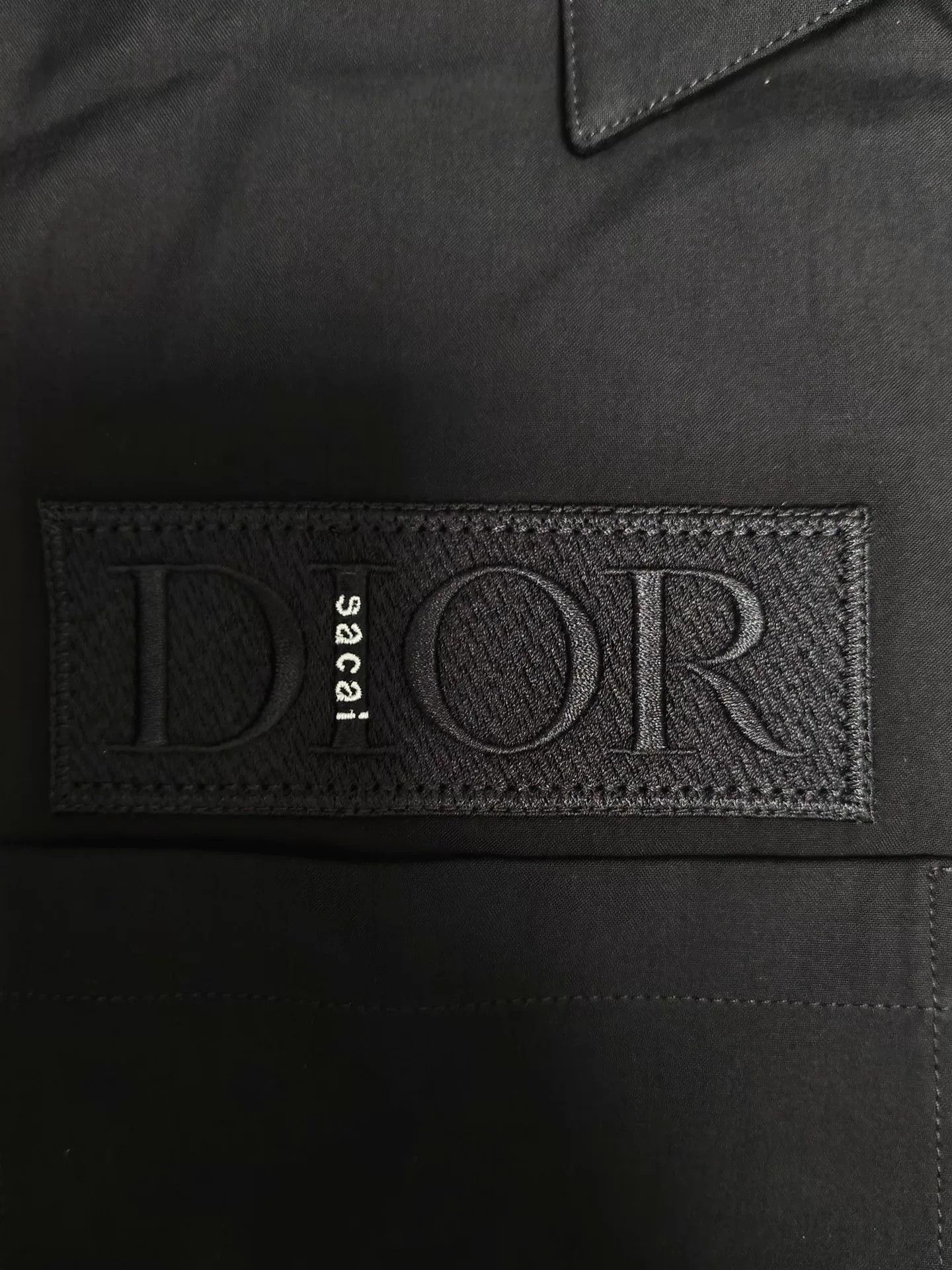 Dior dior x sacai black long sleeve shirt Size US M / EU 48-50 / 2 - 4 Thumbnail