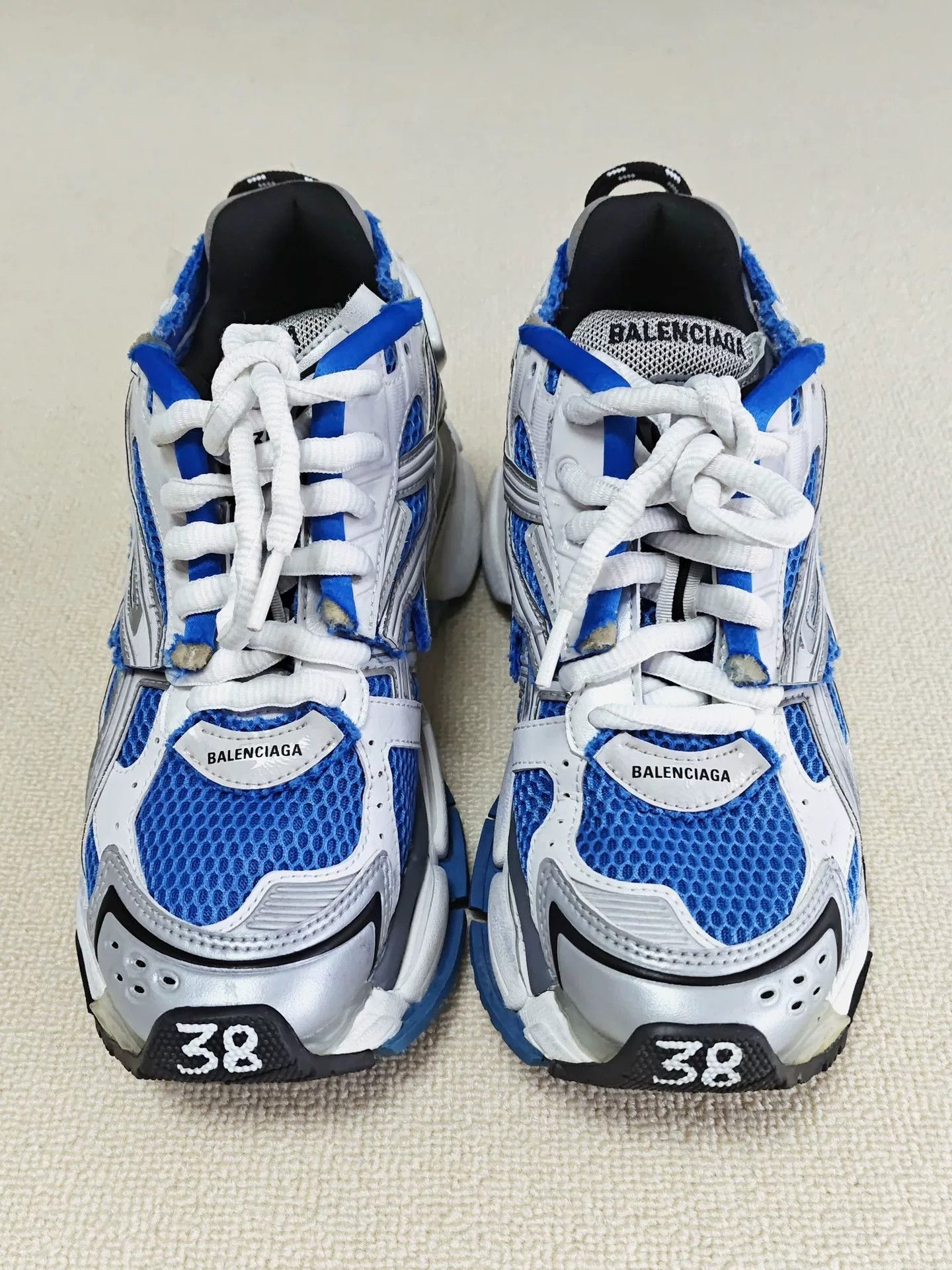 Balenciaga balenciaga runner sneakers in blue and white Size US 7.5 / EU 40-41 - 4 Thumbnail
