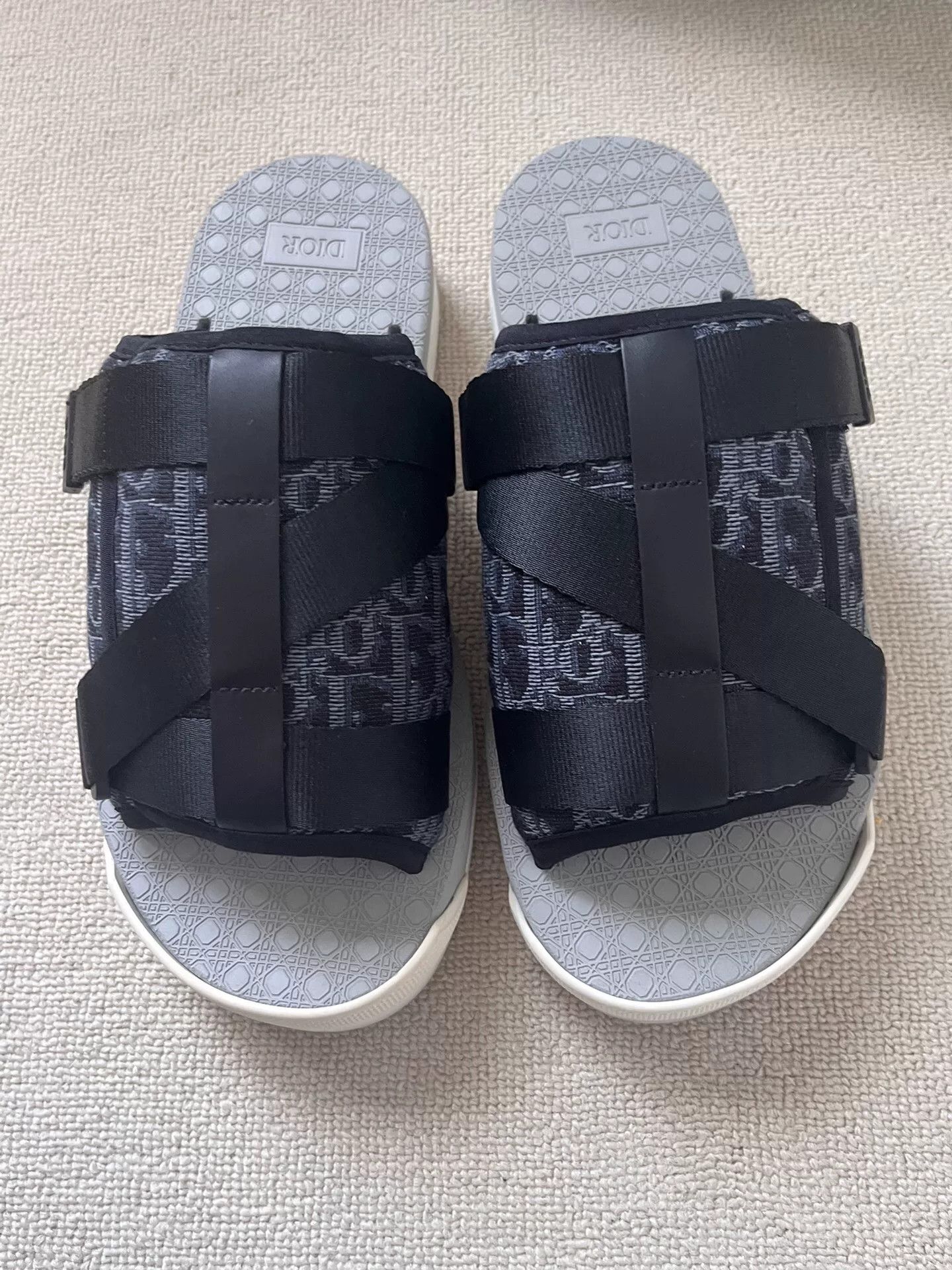 Dior dior alpha black comfortable men's sandals Size US 10 / EU 43 - 3 Thumbnail