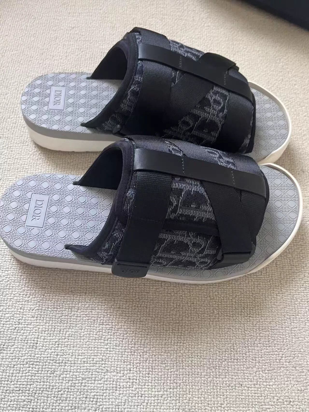 Dior dior alpha black comfortable men's sandals Size US 10 / EU 43 - 6 Thumbnail
