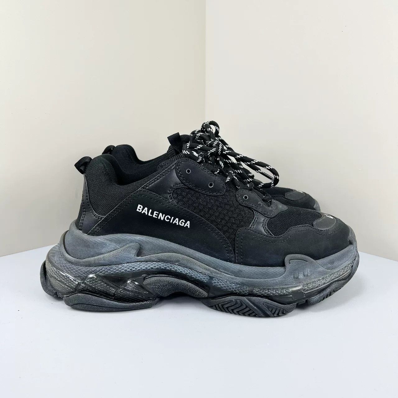 Balenciaga Balenciaga Triple S Black Casual Sneakers Size US 8.5 / EU 41-42 - 4 Thumbnail