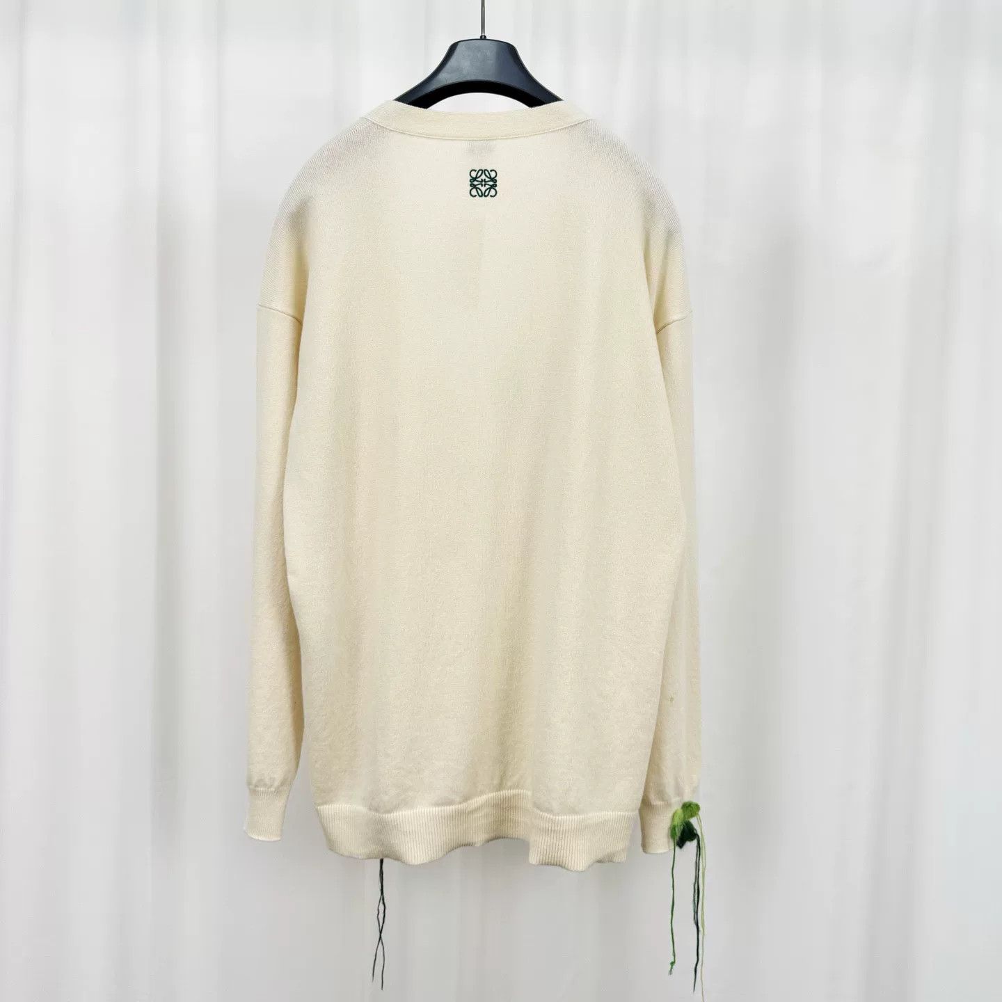Loewe Loewe Embroidered Tassel Cardigan in Cream Size L / US 10 / IT 46 - 2 Thumbnail
