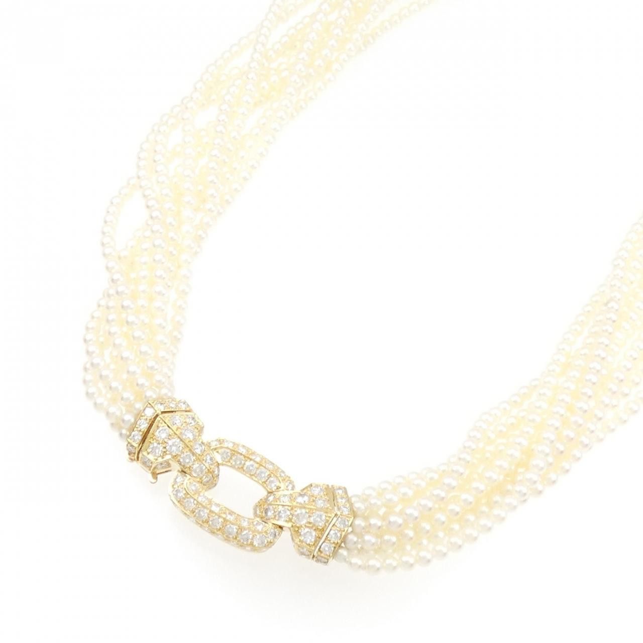Cartier Cartier Cartier Akoya Pearl Au750 Necklace Metal Necklace DUTY FREE for USA Size ONE SIZE - 2 Thumbnail