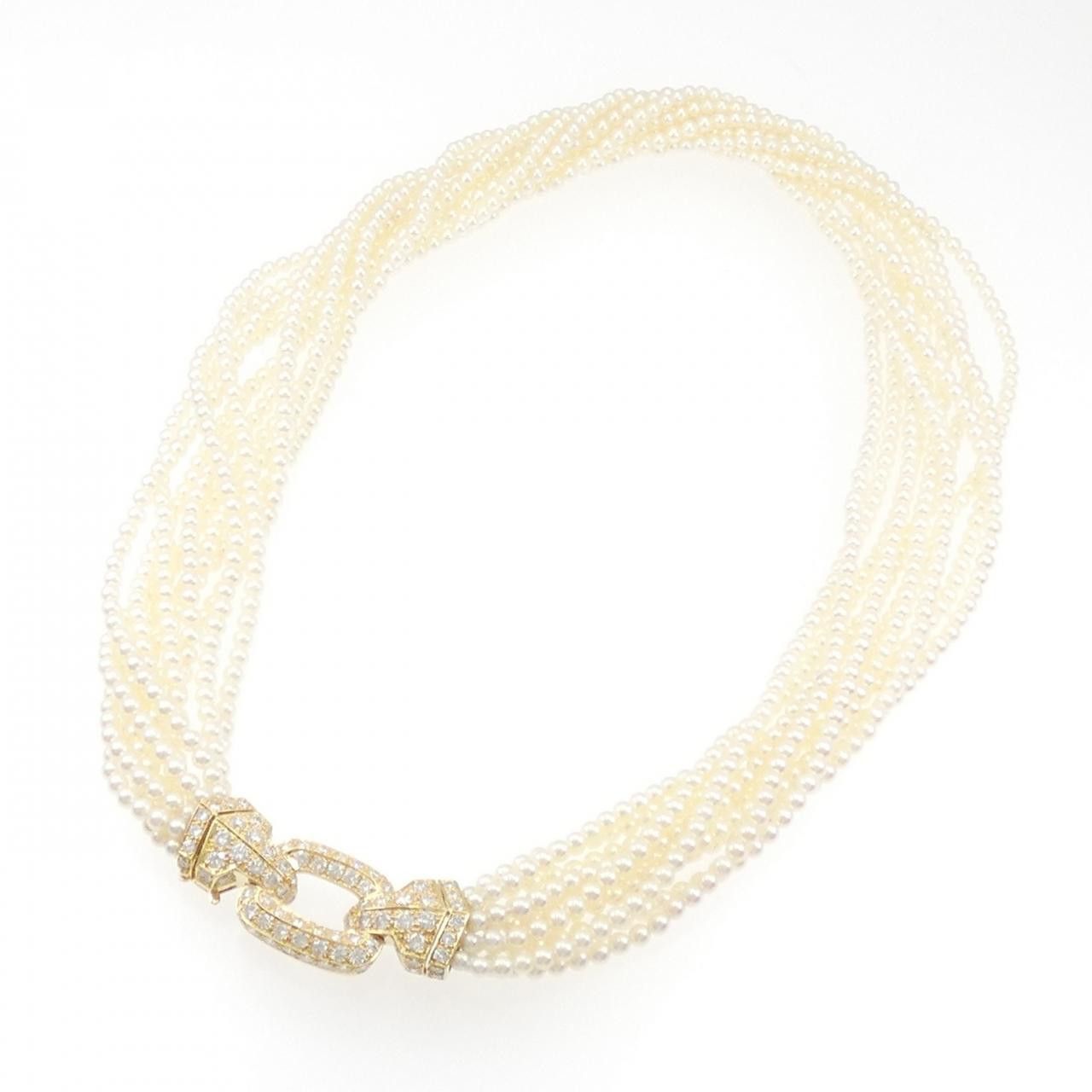 Cartier Cartier Cartier Akoya Pearl Au750 Necklace Metal Necklace DUTY FREE for USA Size ONE SIZE - 6 Thumbnail