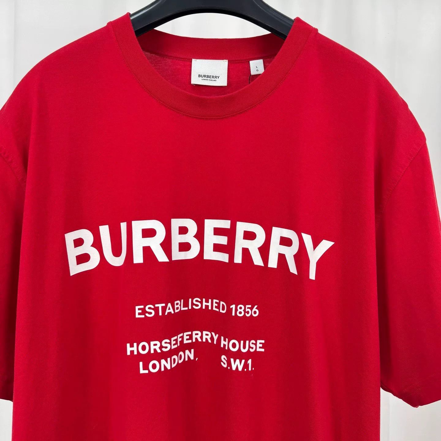 Burberry Burberry Red Short Sleeve T-Shirt Size US L / EU 52-54 / 3 - 3 Thumbnail