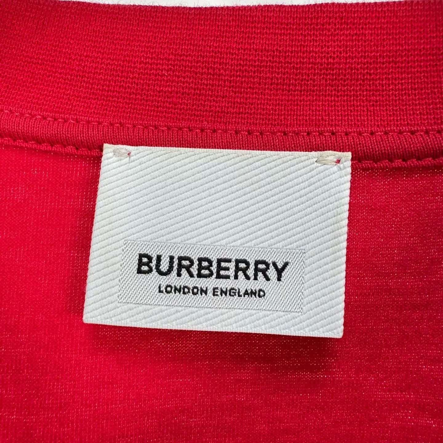 Burberry Burberry Red Short Sleeve T-Shirt Size US L / EU 52-54 / 3 - 6 Thumbnail
