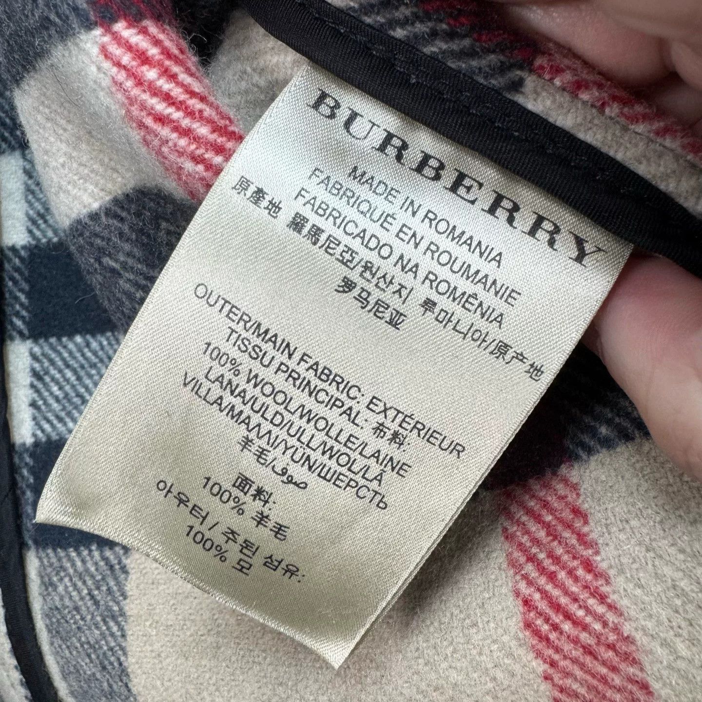 Burberry gray plaid wool coat with hood Size M / US 6-8 / IT 42-44 - 7 Thumbnail