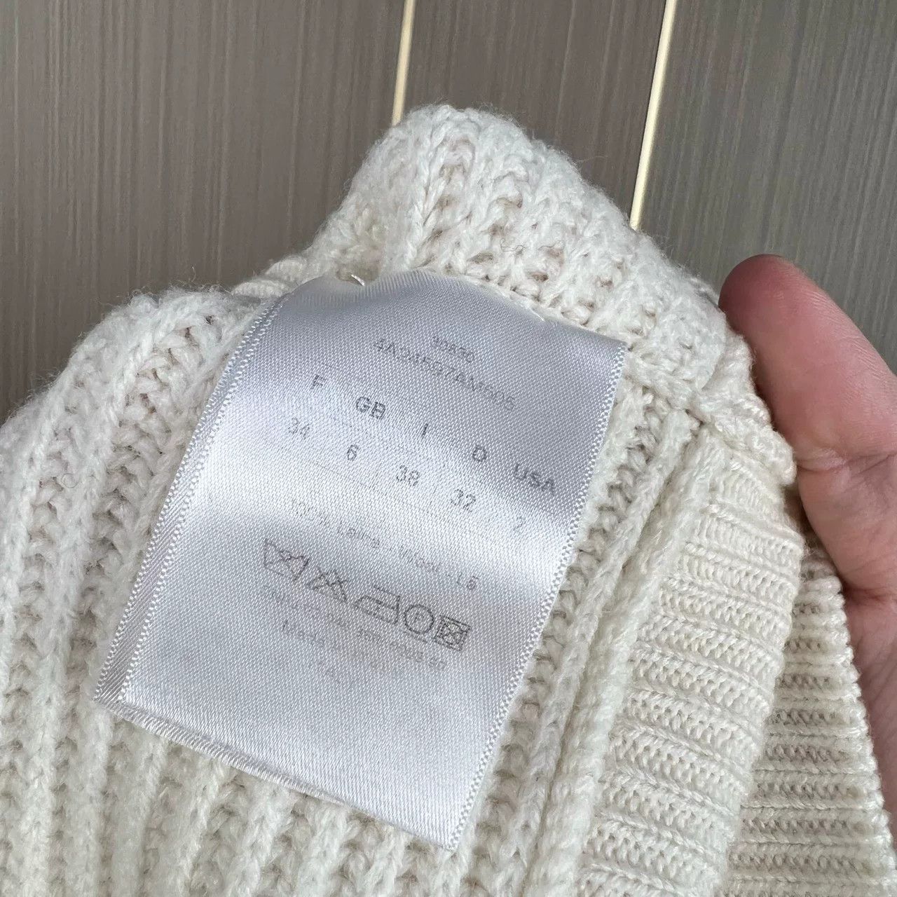 Dior Dior Off-Shoulder White Wool Sweater Size XS / US 0-2 / IT 36-38 - 6 Thumbnail