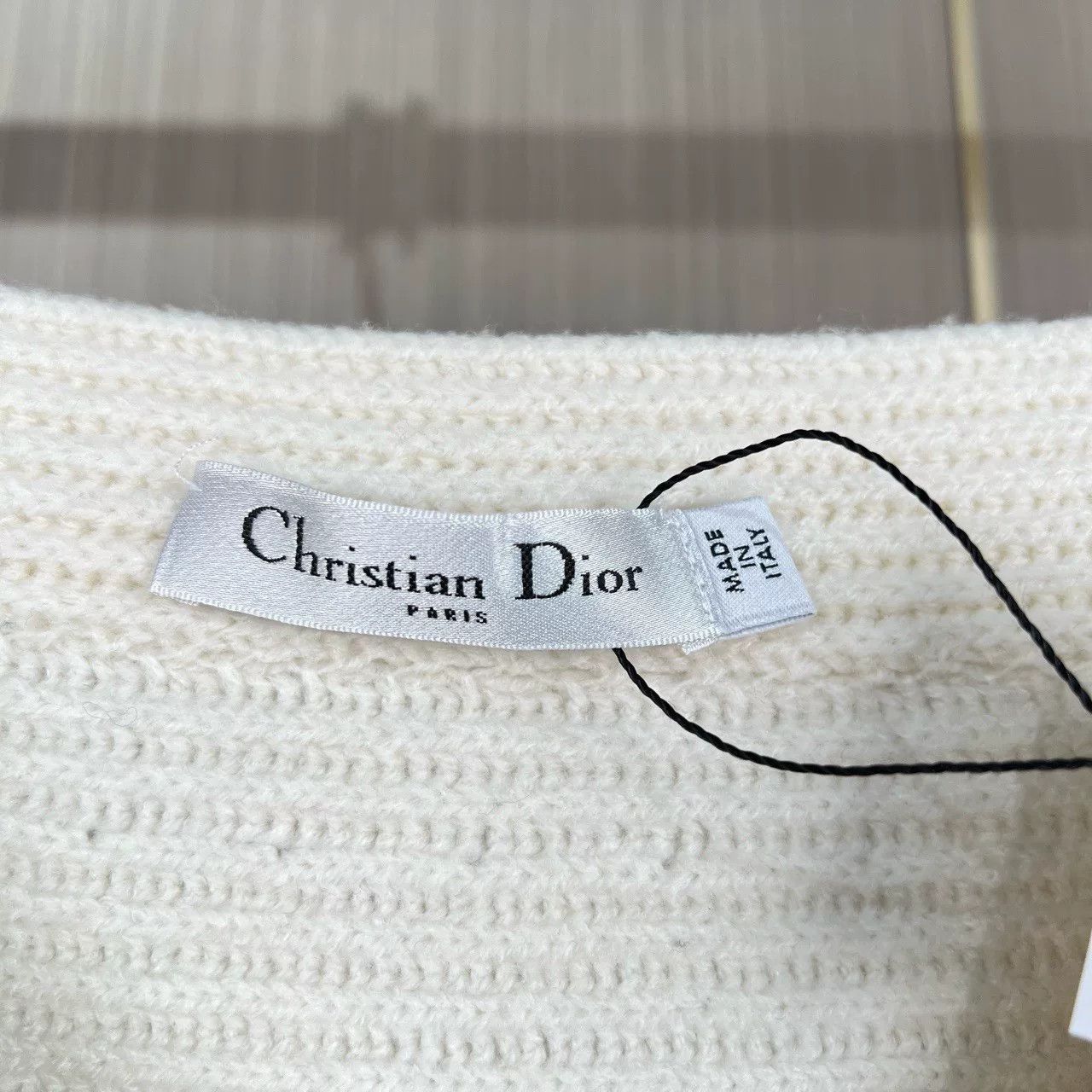 Dior Dior Off-Shoulder White Wool Sweater Size XS / US 0-2 / IT 36-38 - 5 Thumbnail
