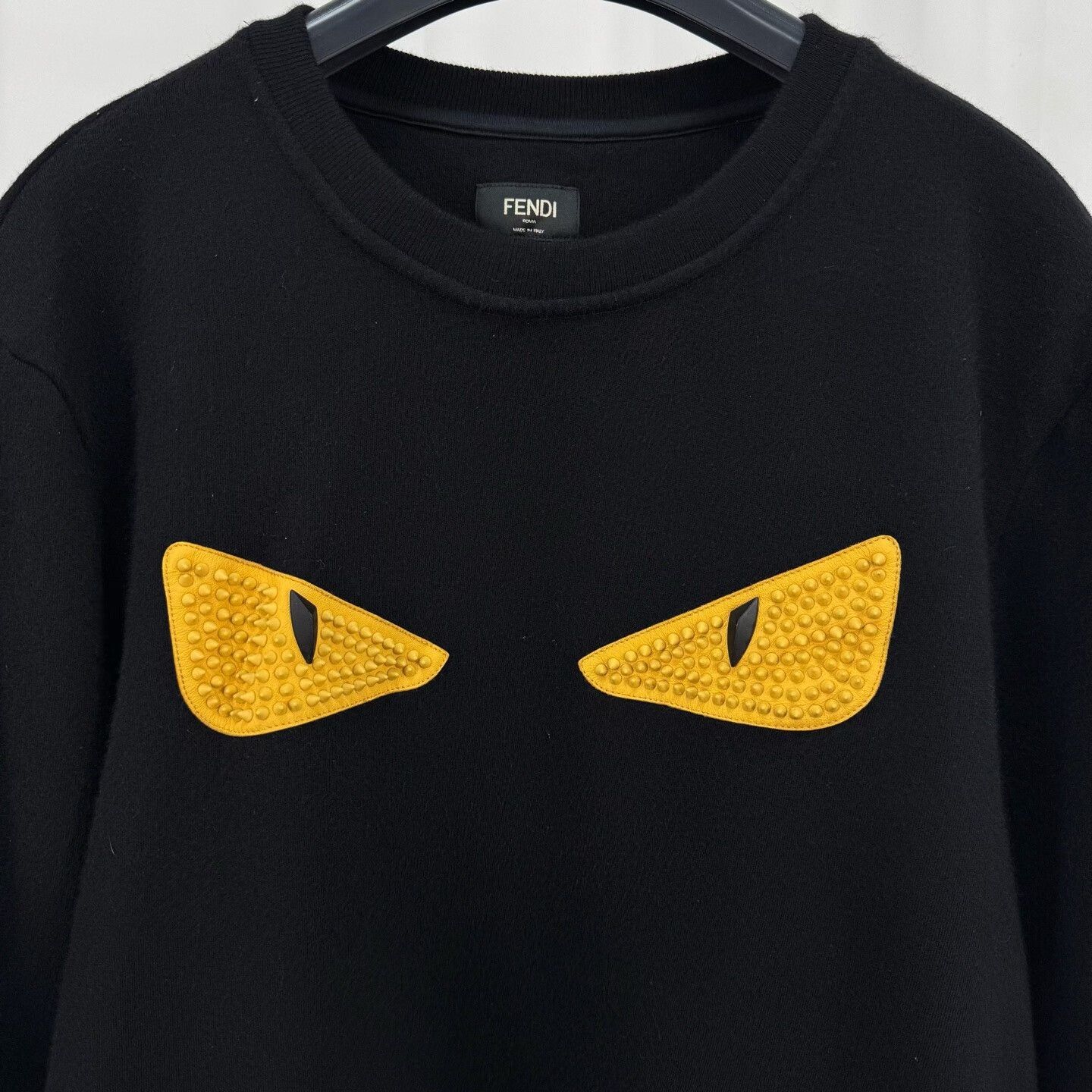 Fendi fendi monster rubber studded wool sweatshirt Size US L / EU 52-54 / 3 - 3 Thumbnail