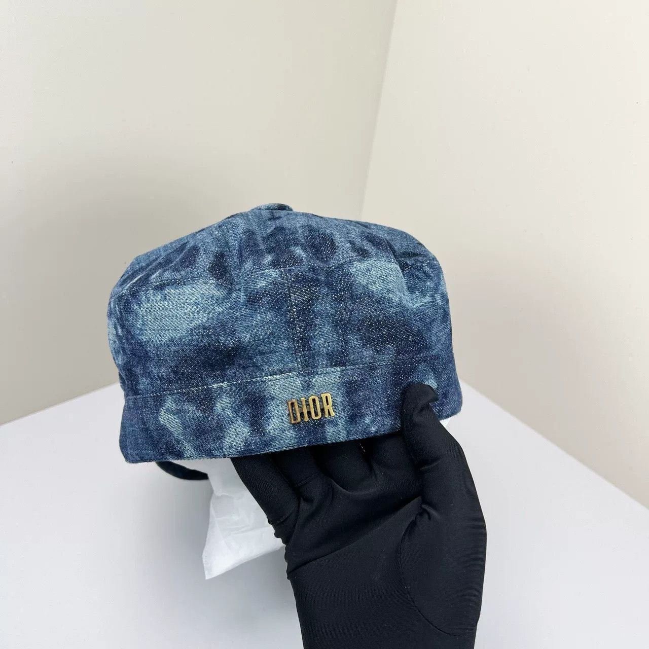 Dior Dior Tie-Dye Denim Beret Hat Size ONE SIZE - 4 Thumbnail
