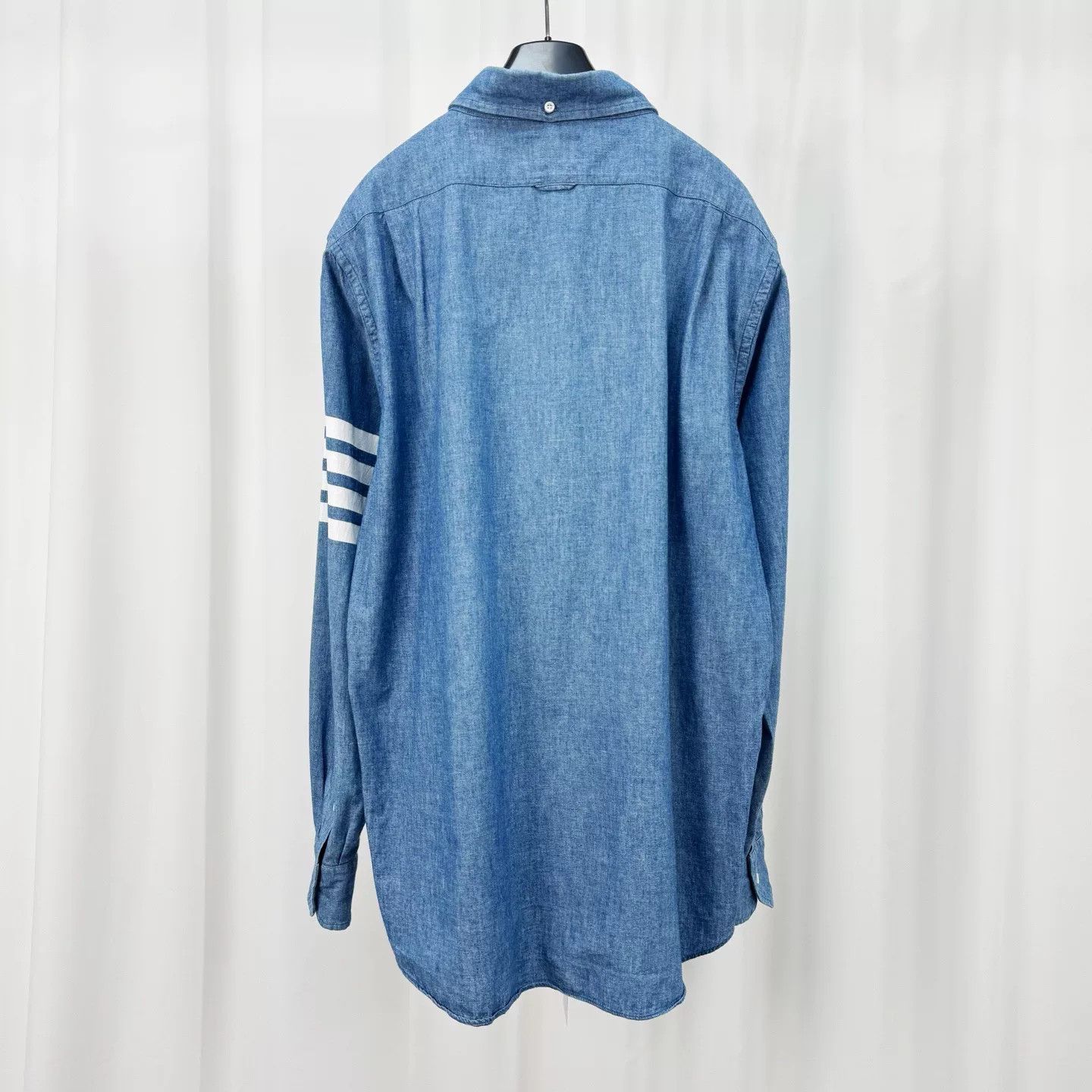 Thom Browne thom browne blue striped denim shirt Size US S / EU 44-46 / 1 - 2 Thumbnail