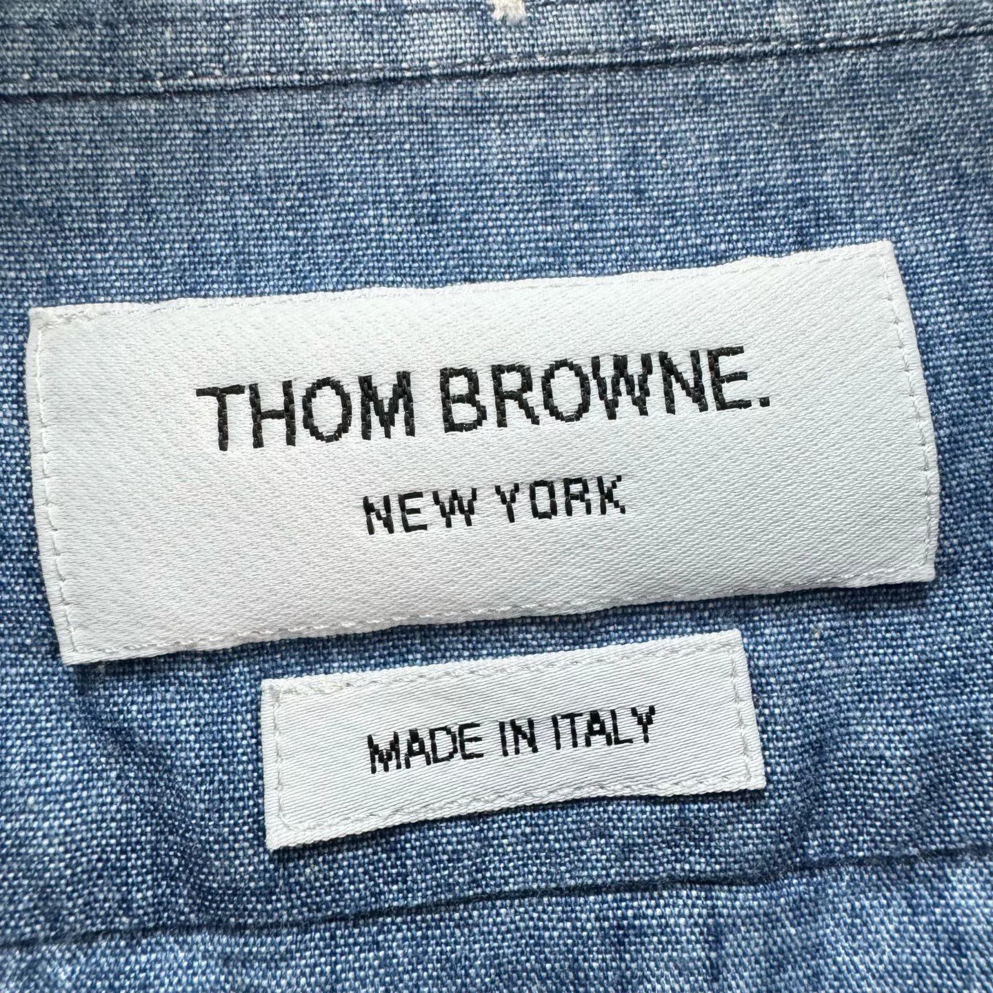 Thom Browne thom browne blue striped denim shirt Size US S / EU 44-46 / 1 - 7 Thumbnail
