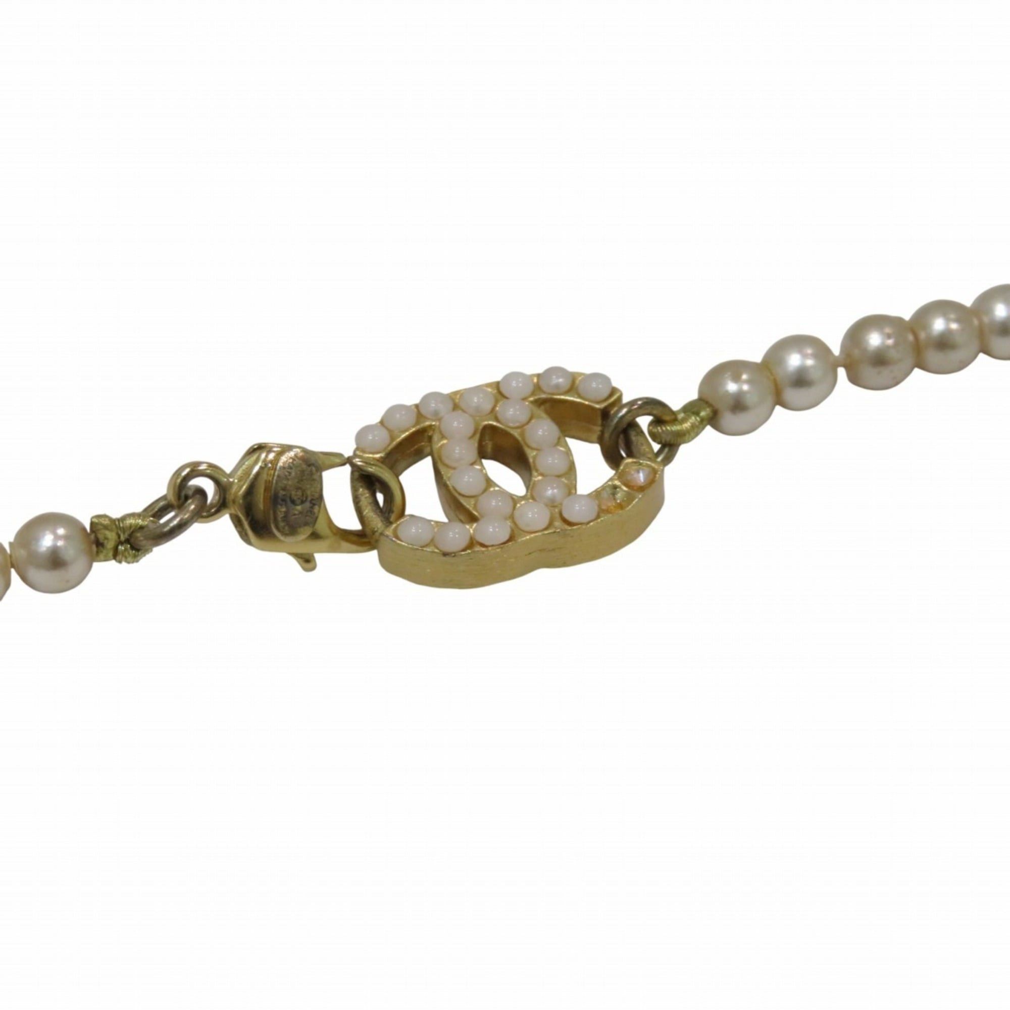Chanel CHANEL necklace, approximately 40cm, GP, fake pearls Size ONE SIZE - 2 Thumbnail