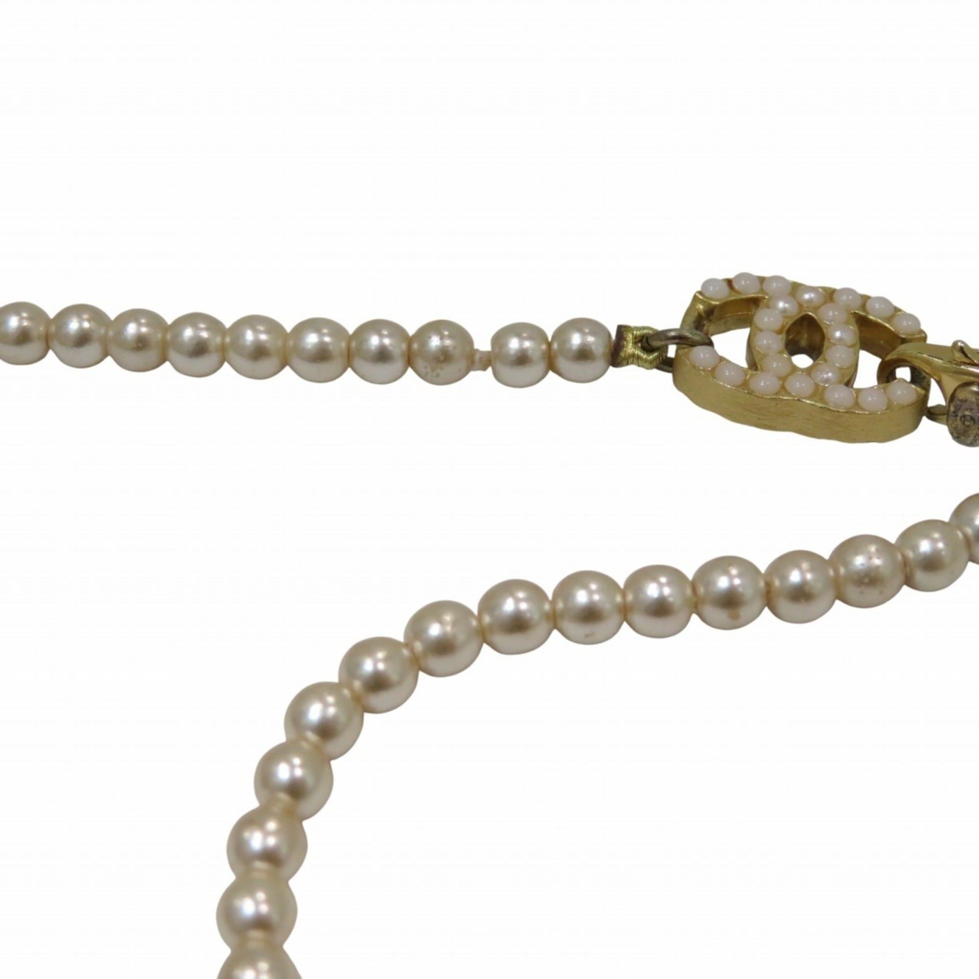 Chanel CHANEL necklace, approximately 40cm, GP, fake pearls Size ONE SIZE - 9 Thumbnail