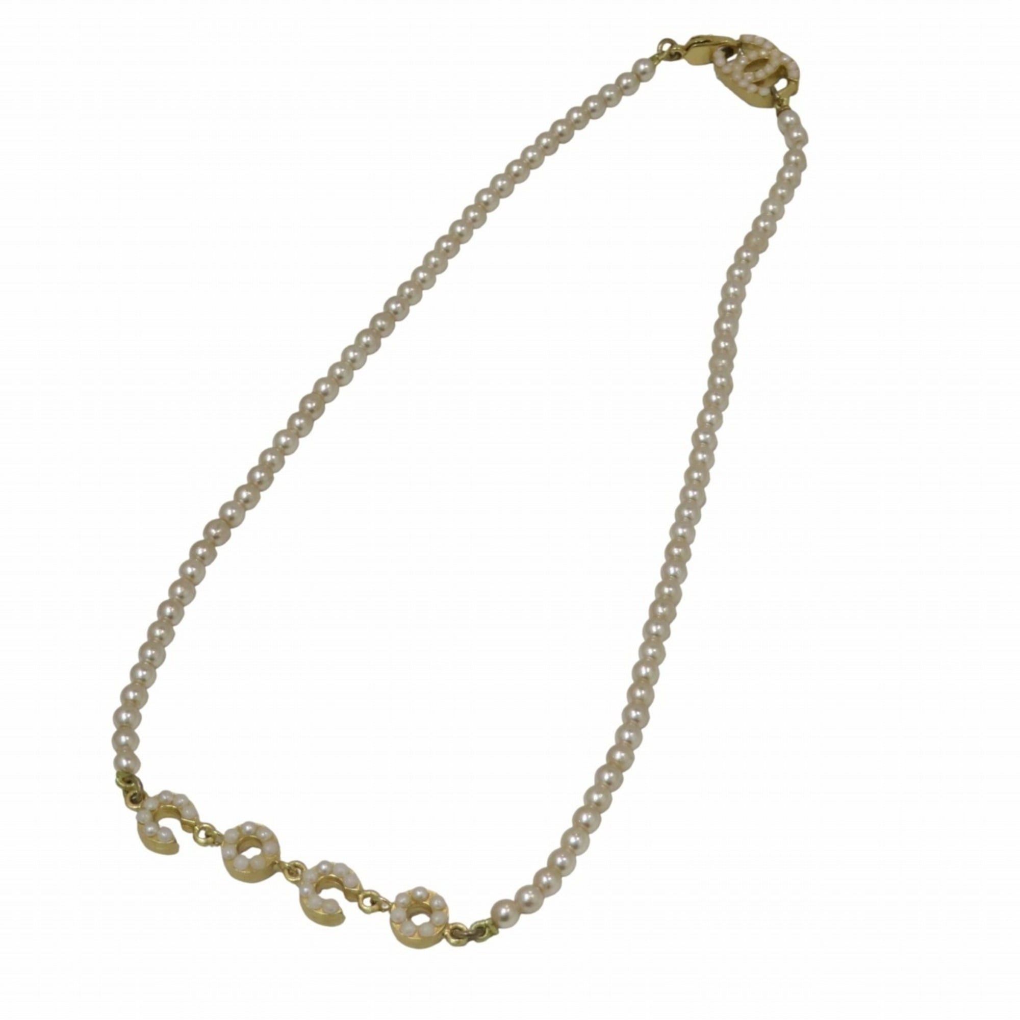 Chanel CHANEL necklace, approximately 40cm, GP, fake pearls Size ONE SIZE - 3 Thumbnail