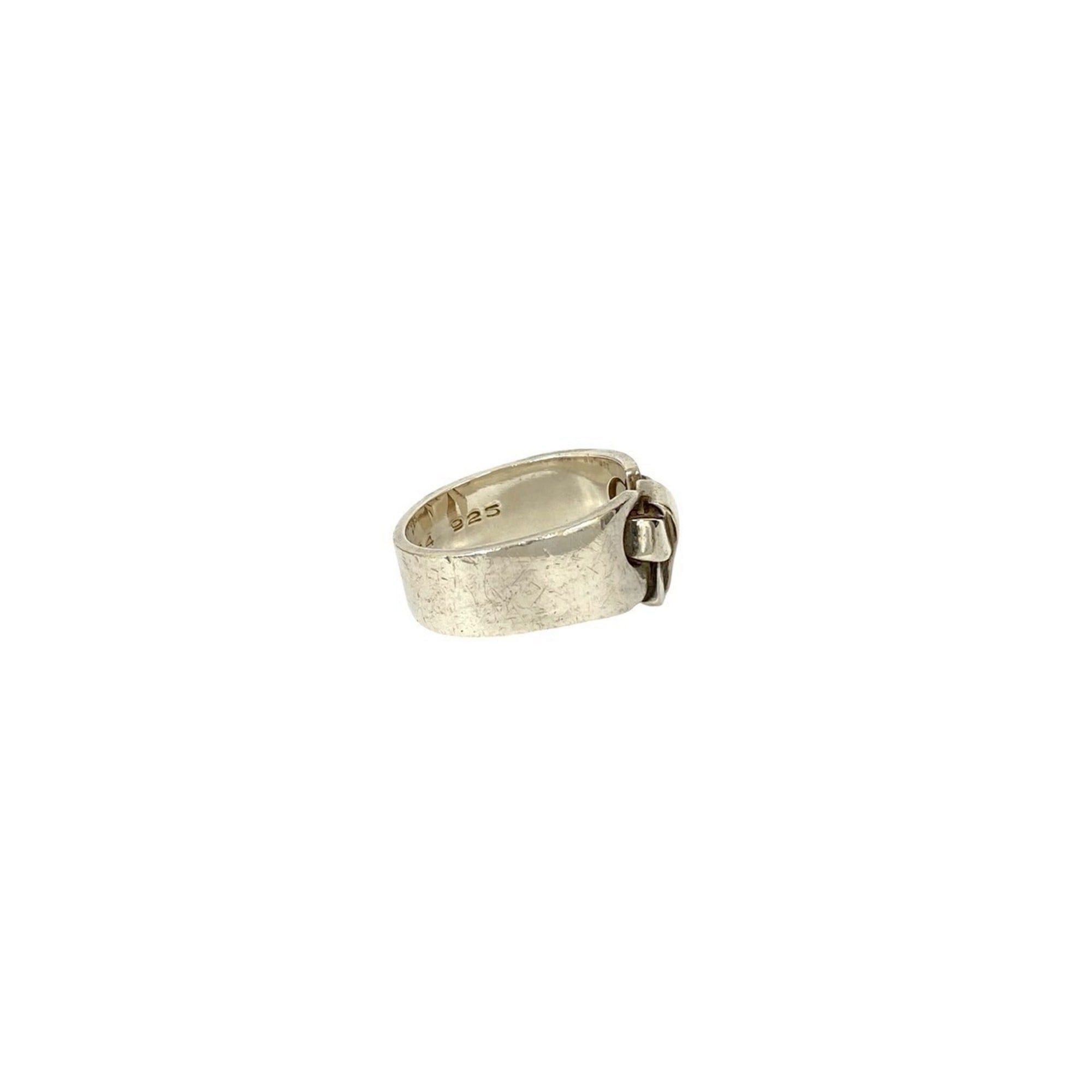 Hermes HERMES Russet Ring with Ribbon Motif, 925 Sterling Silver, Size 12, 96999 Size ONE SIZE - 4 Thumbnail