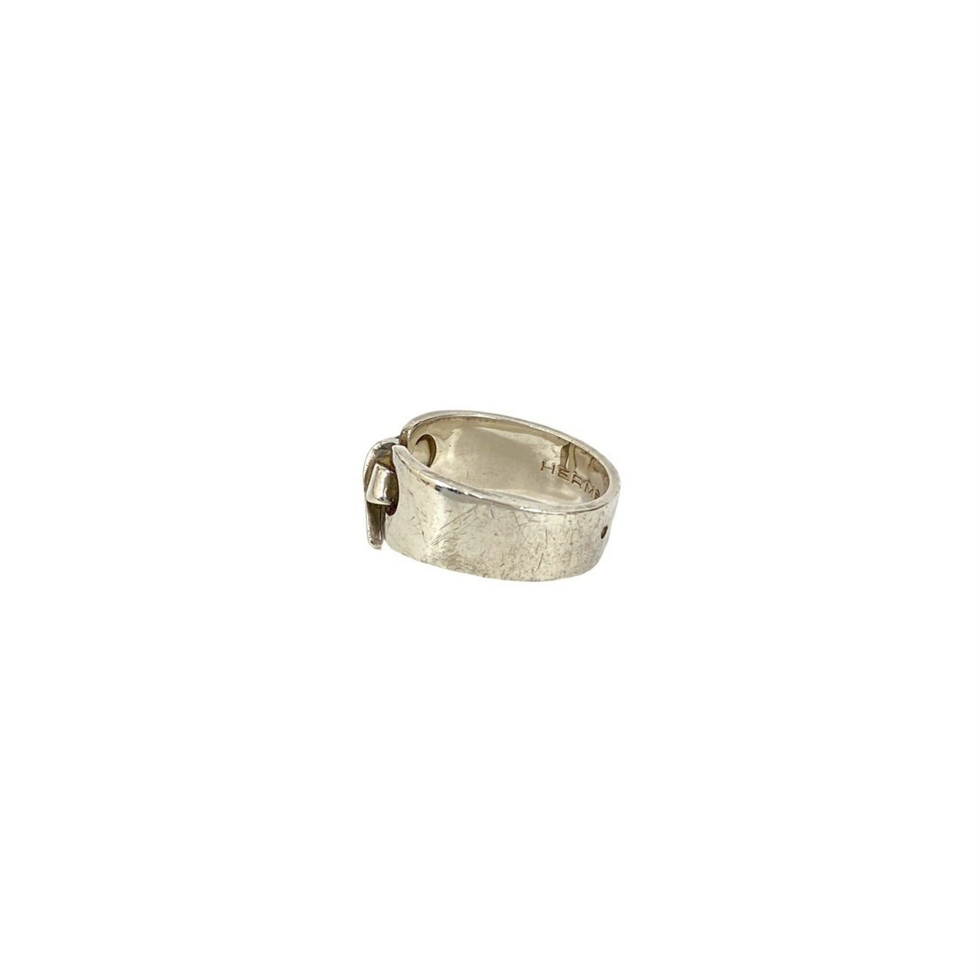 Hermes HERMES Russet Ring with Ribbon Motif, 925 Sterling Silver, Size 12, 96999 Size ONE SIZE - 3 Thumbnail
