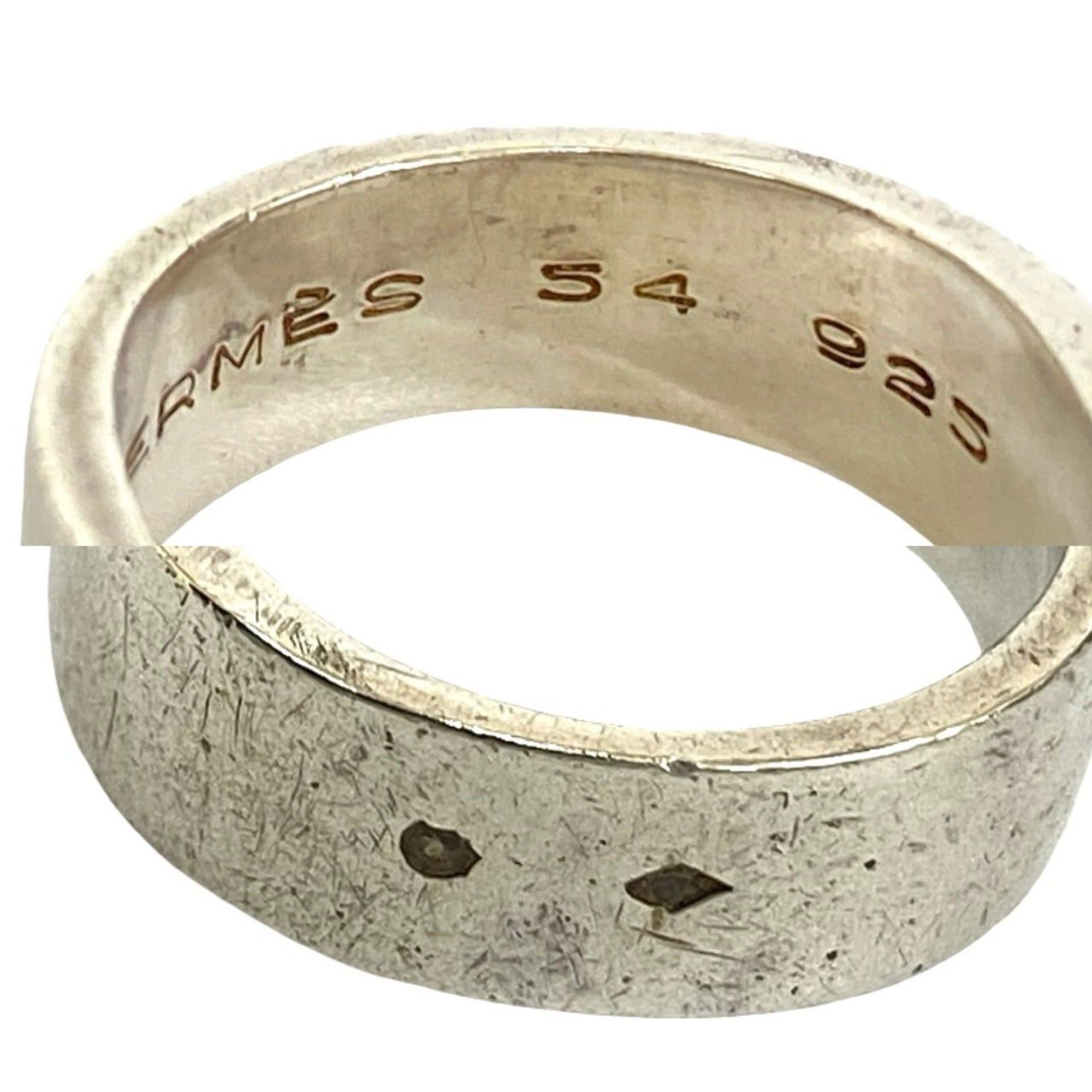 Hermes HERMES Russet Ring with Ribbon Motif, 925 Sterling Silver, Size 12, 96999 Size ONE SIZE - 2 Thumbnail