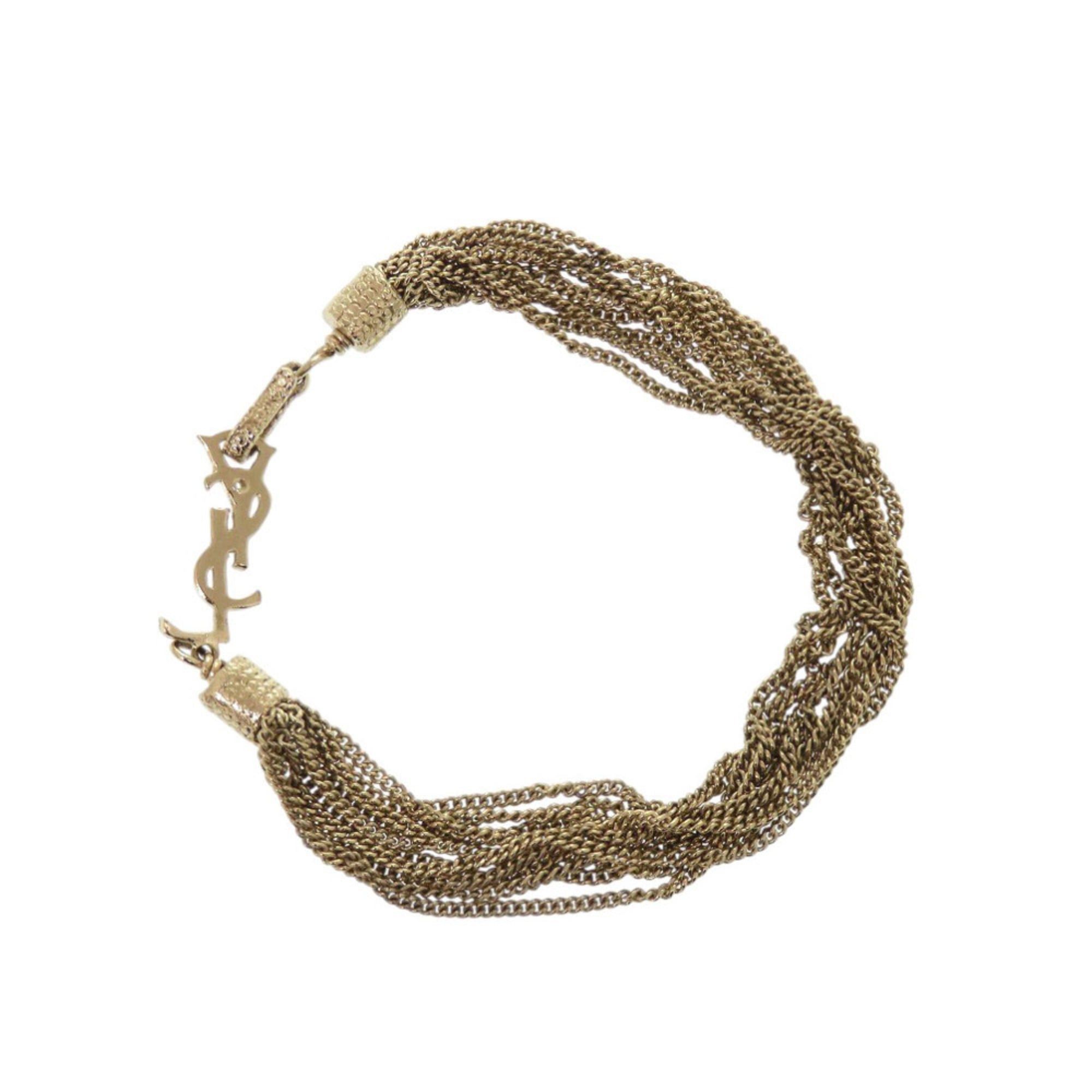 Yves Saint Laurent Excellent condition Yves Saint Laurent YSL logo chain bracelet in gold 1344 Size ONE SIZE - 2 Thumbnail