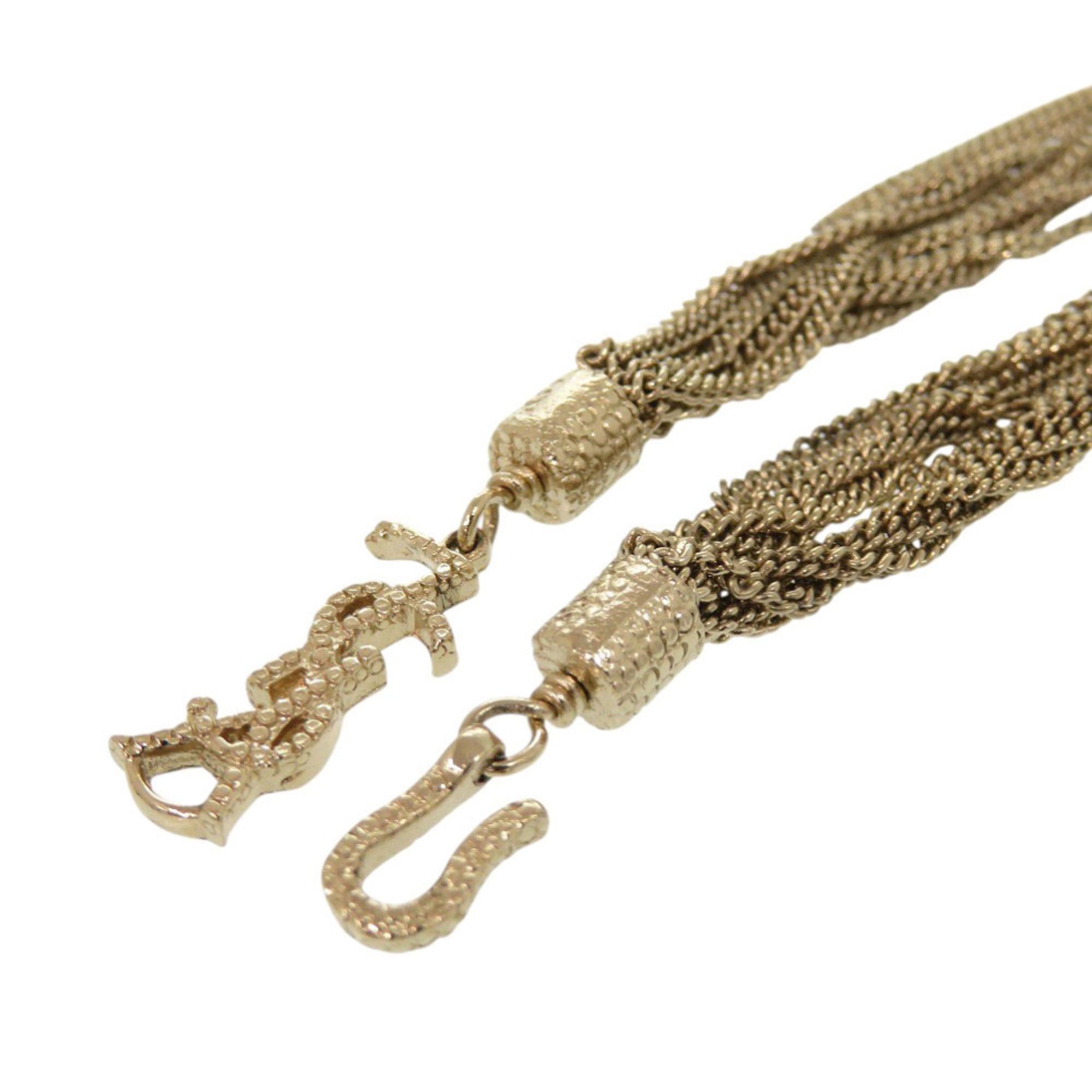 Yves Saint Laurent Excellent condition Yves Saint Laurent YSL logo chain bracelet in gold 1344 Size ONE SIZE - 4 Thumbnail