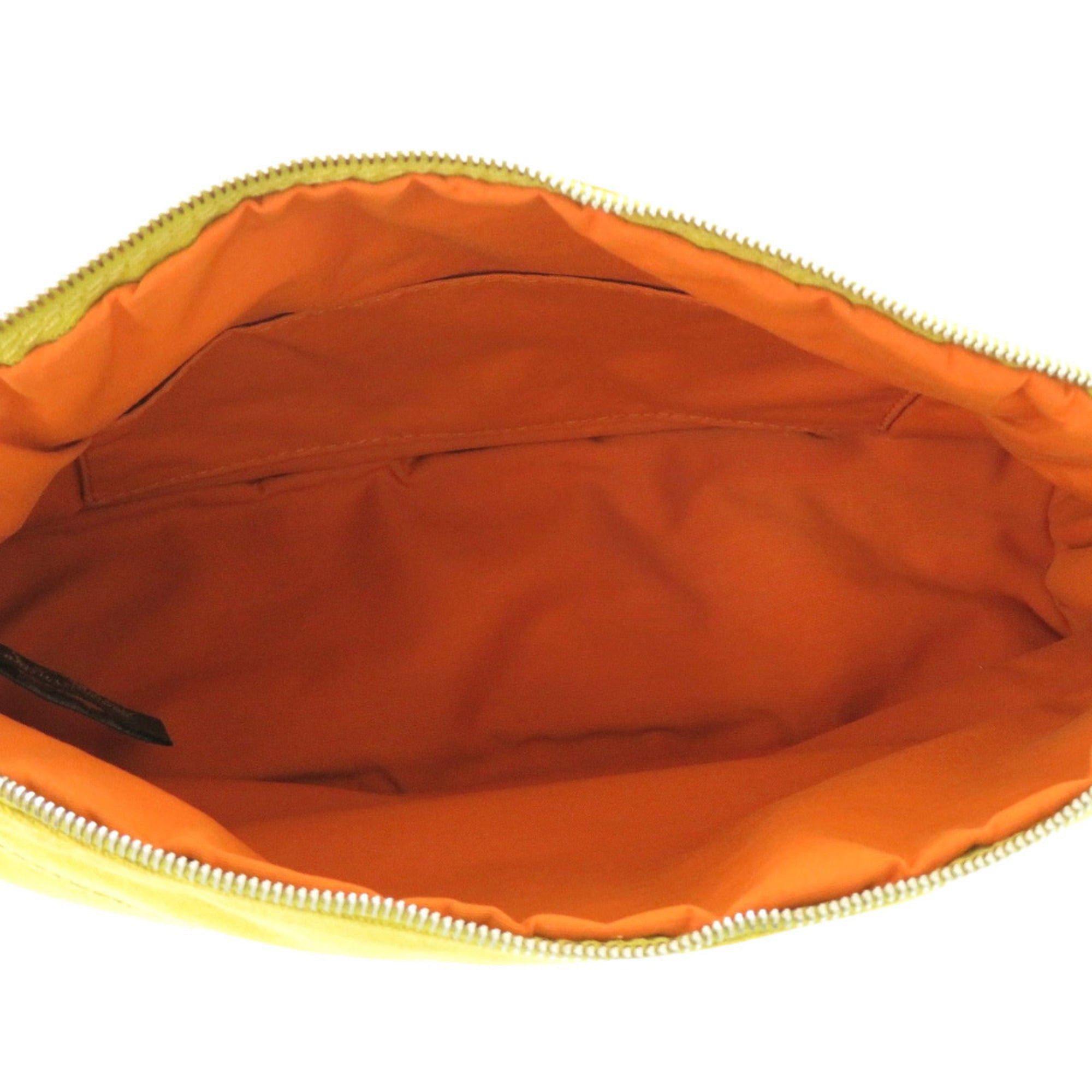 Hermes Hermes Hermès Bolide 25mm Canvas Yellow Pouch Bag 0157 Size ONE SIZE - 3 Thumbnail