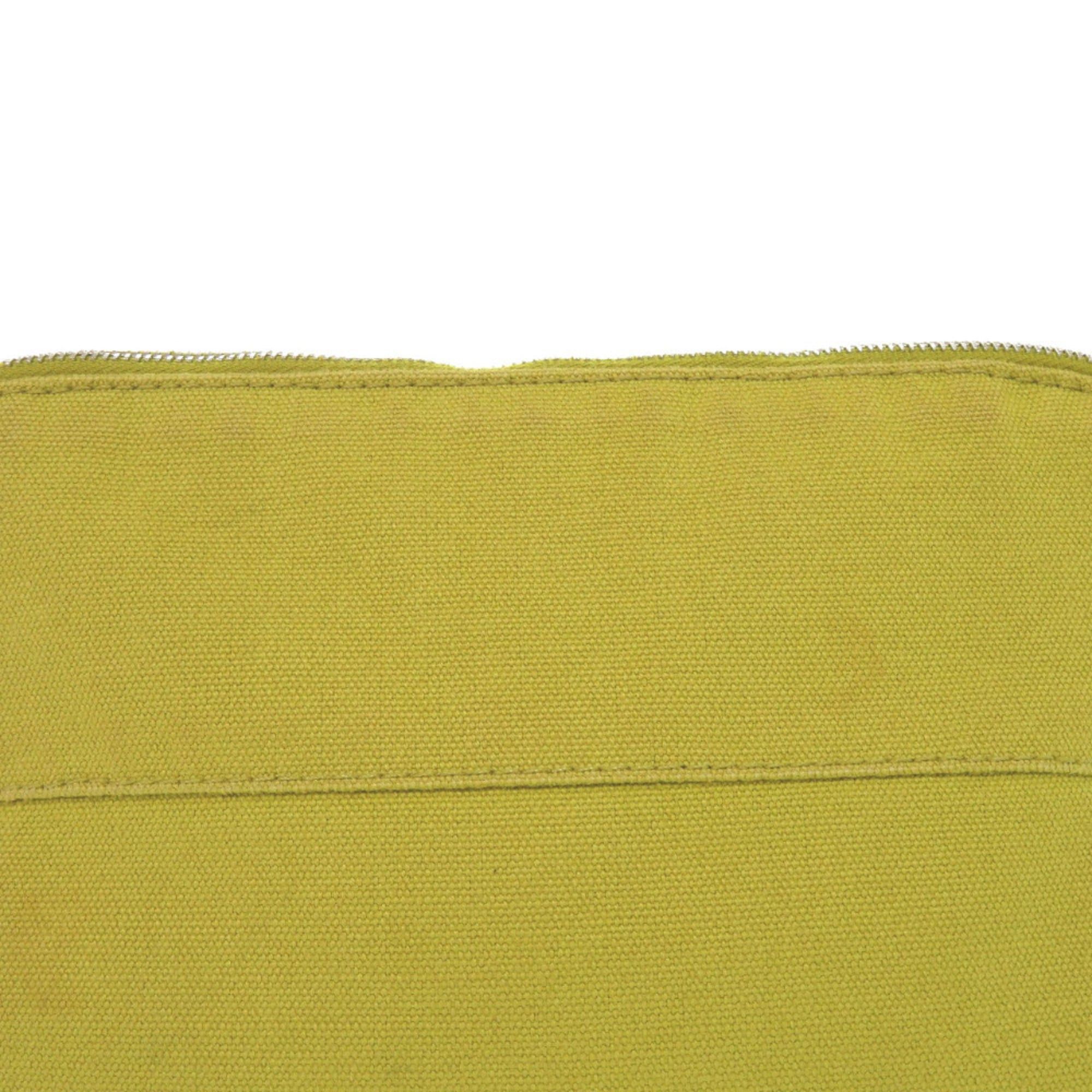 Hermes Hermes Hermès Bolide 25mm Canvas Yellow Pouch Bag 0157 Size ONE SIZE - 5 Thumbnail