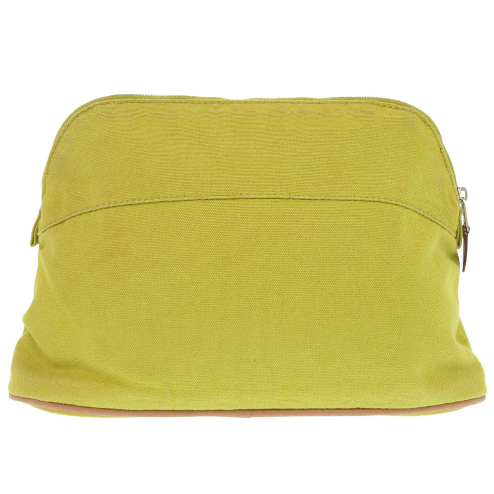 Hermes Hermes Hermès Bolide 25mm Canvas Yellow Pouch Bag 0157 Size ONE SIZE - 2 Thumbnail
