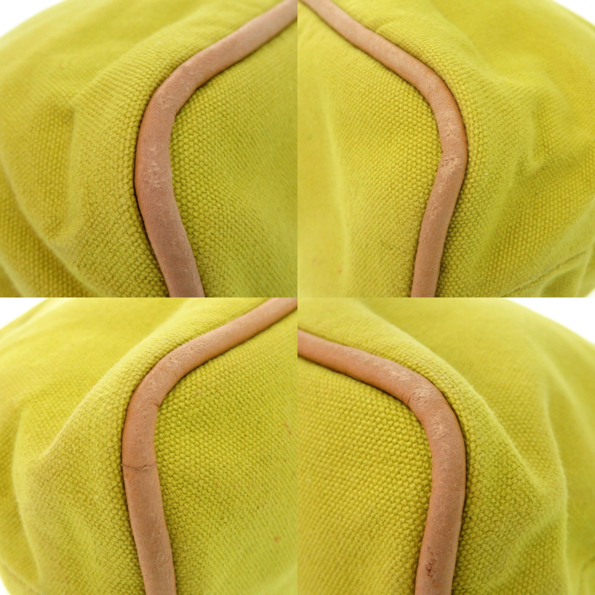 Hermes Hermes Hermès Bolide 25mm Canvas Yellow Pouch Bag 0157 Size ONE SIZE - 9 Thumbnail