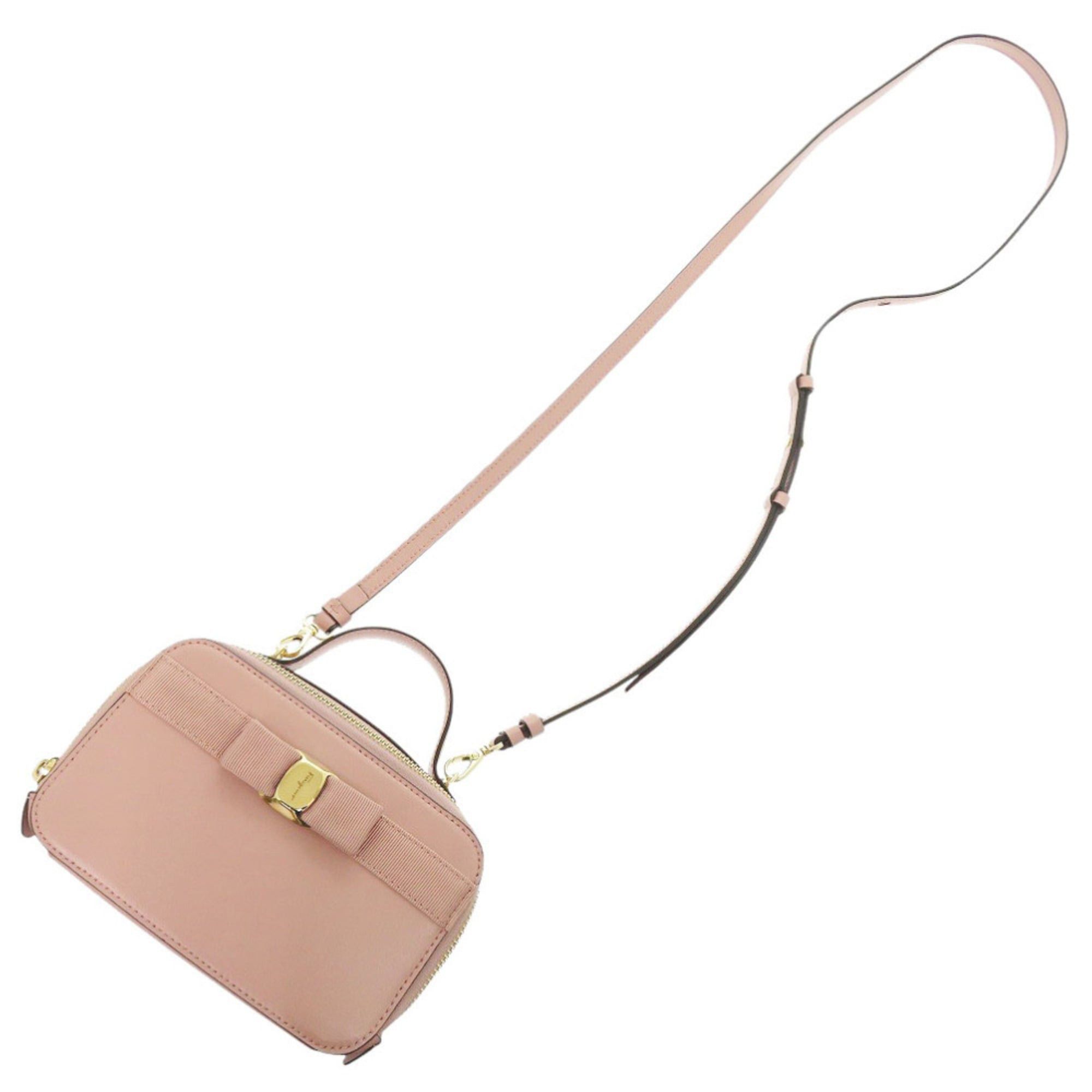 Salvatore Ferragamo Excellent condition Salvatore Ferragamo 2-way Vara Ribbon leather pink shoulder bag 0588 Size ONE SIZE - 7 Thumbnail