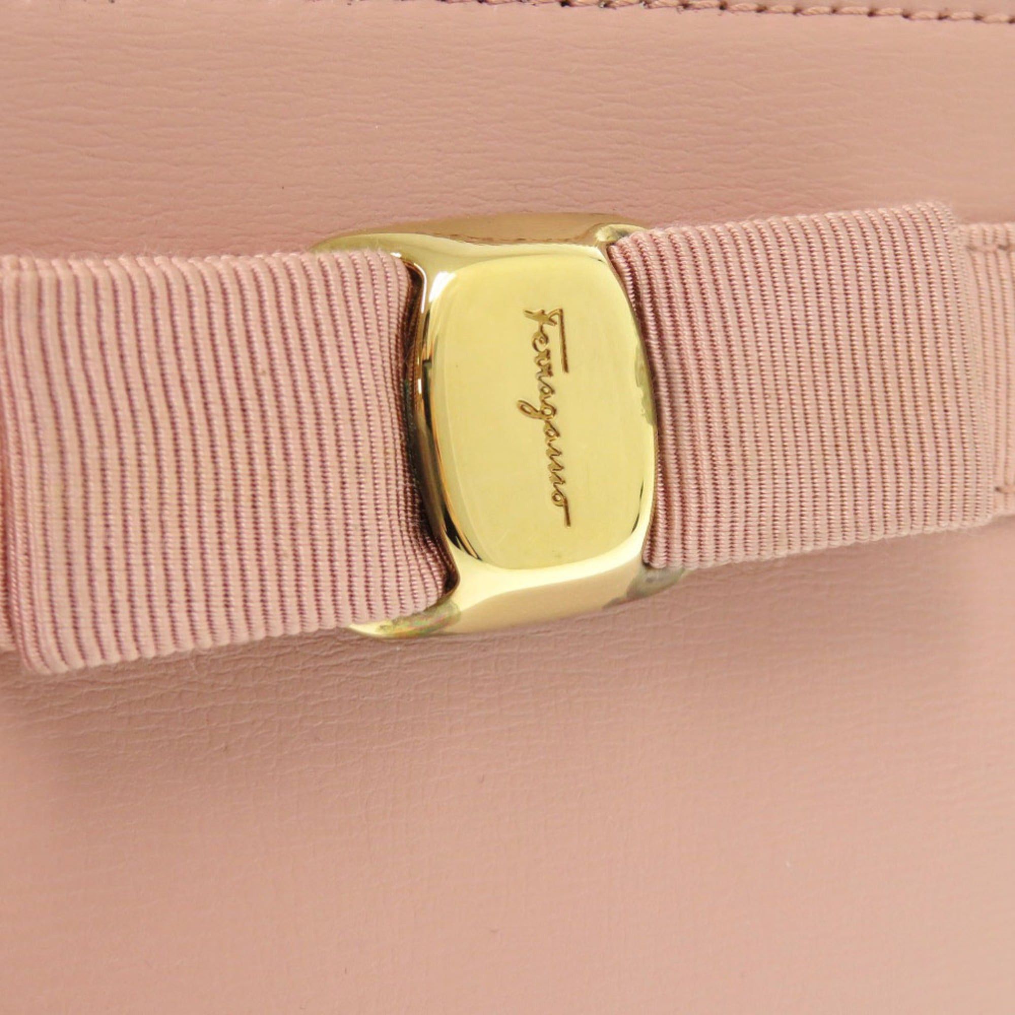 Salvatore Ferragamo Excellent condition Salvatore Ferragamo 2-way Vara Ribbon leather pink shoulder bag 0588 Size ONE SIZE - 8 Thumbnail