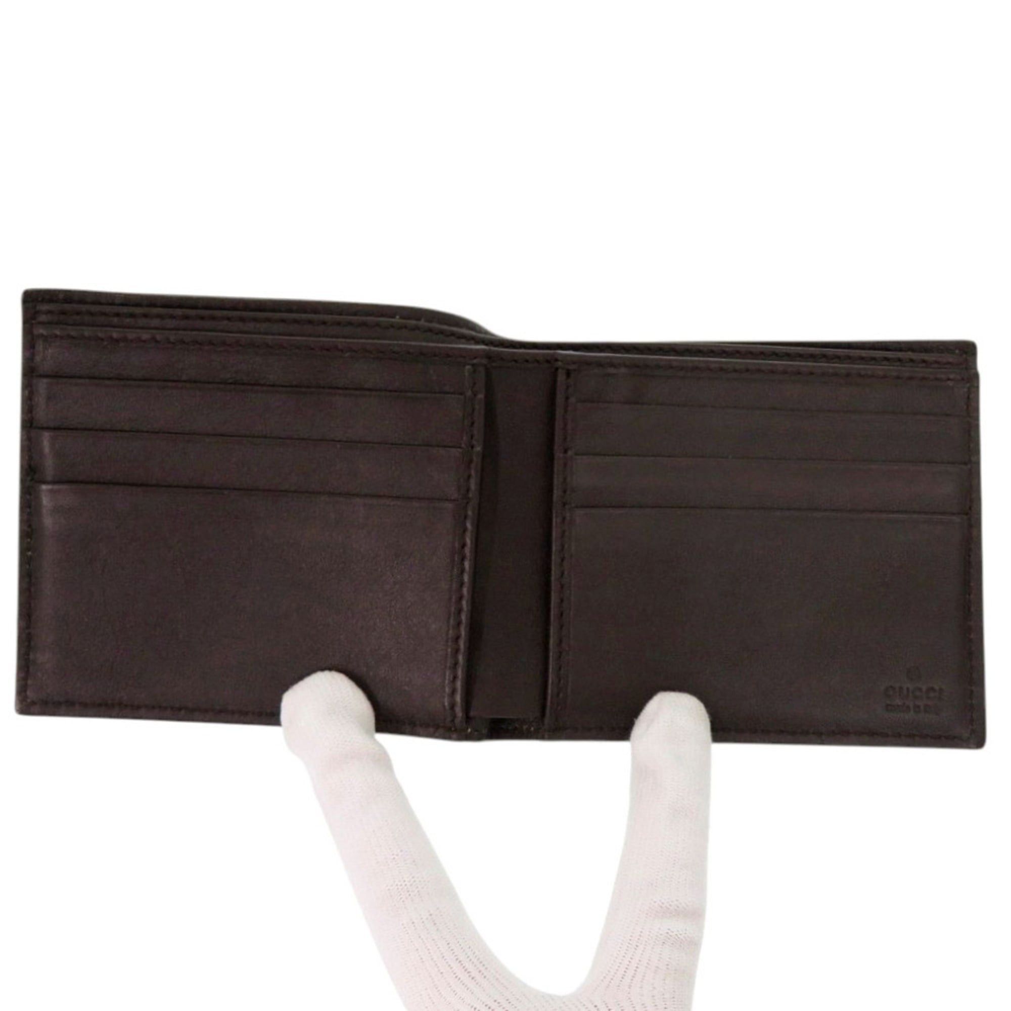 Gucci Excellent condition Gucci 231951 GG Supreme Brown Bi-fold Wallet 0260 Size ONE SIZE - 4 Thumbnail
