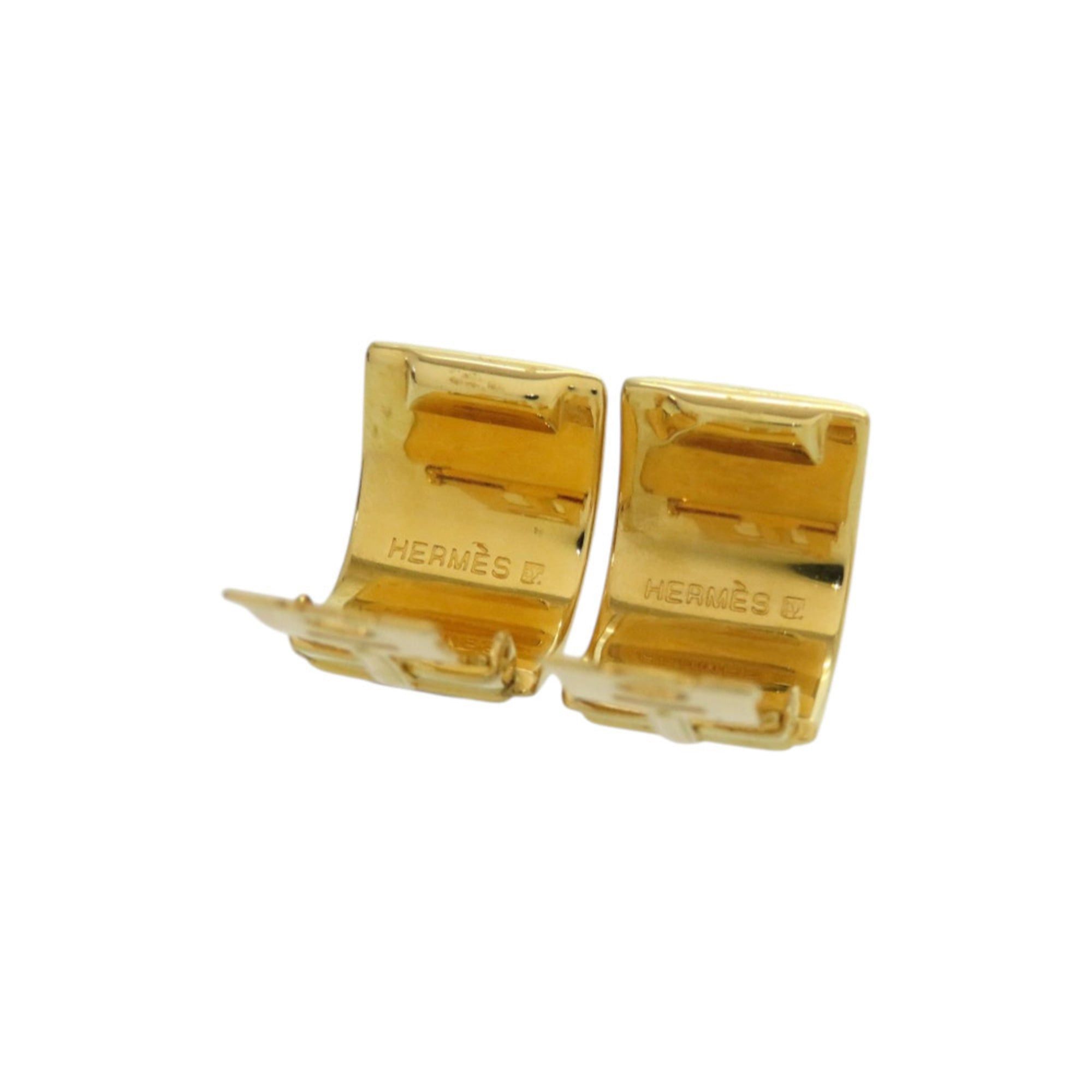 Hermes Excellent condition Hermes enamel metal red earrings 0120 Size ONE SIZE - 8 Thumbnail