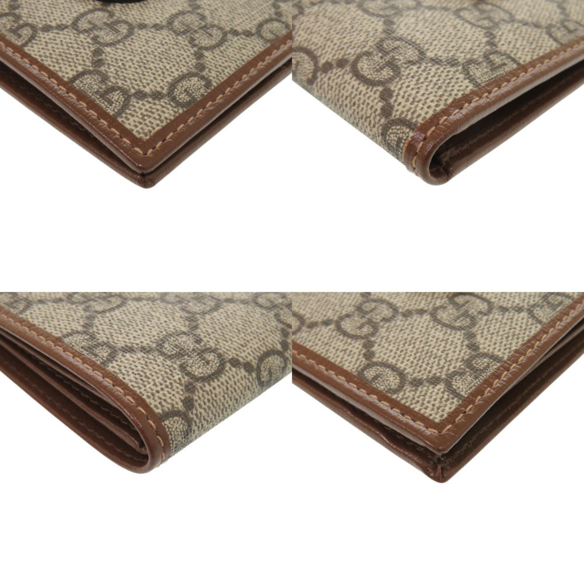 Gucci Like new Gucci Interlocking G 673001 GG Supreme Beige Bifold Wallet with Bill Compartment 0049 Size ONE SIZE - 4 Thumbnail