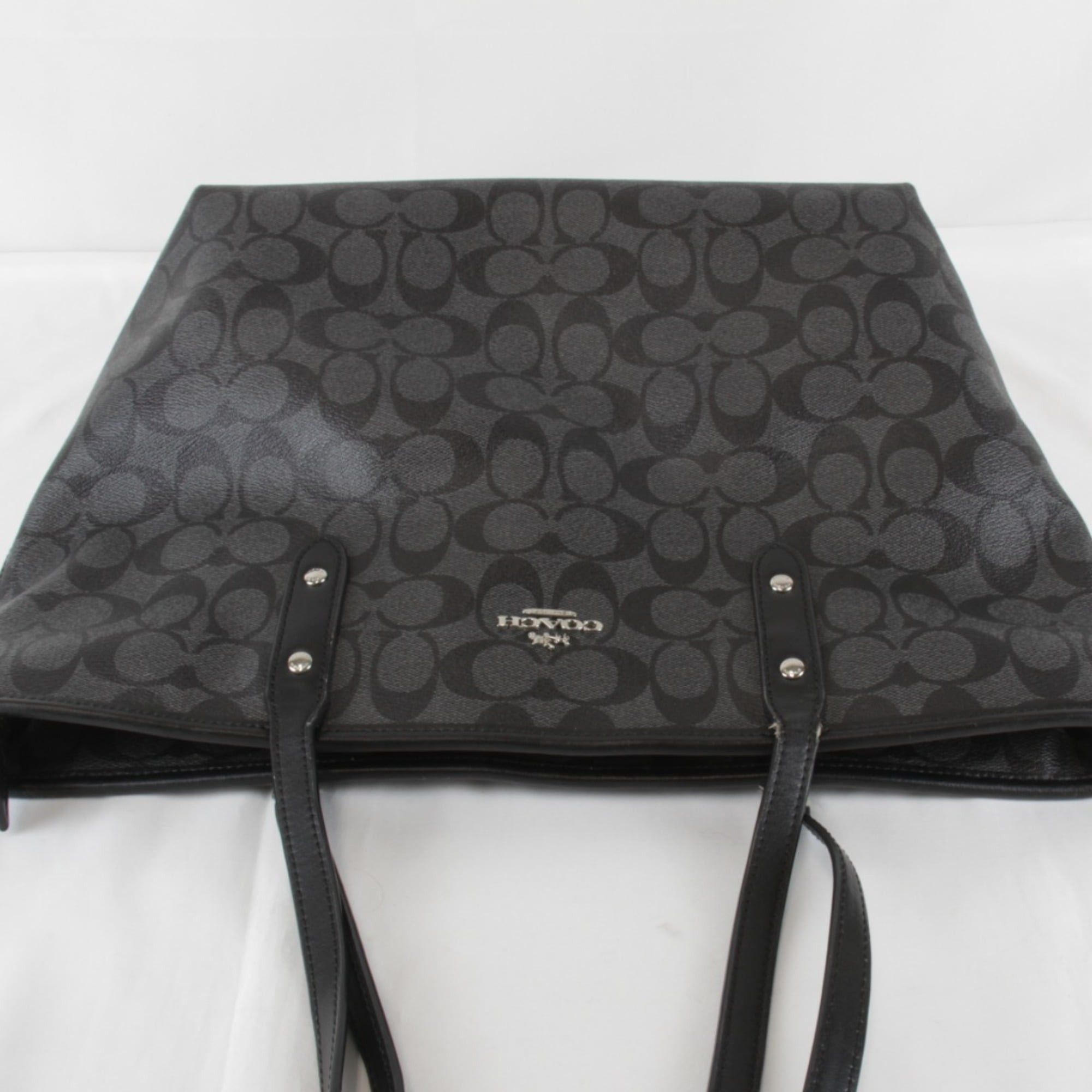Coach COACH Signature F58292 Tote Bag in Black Leather for Women Size ONE SIZE - 6 Thumbnail