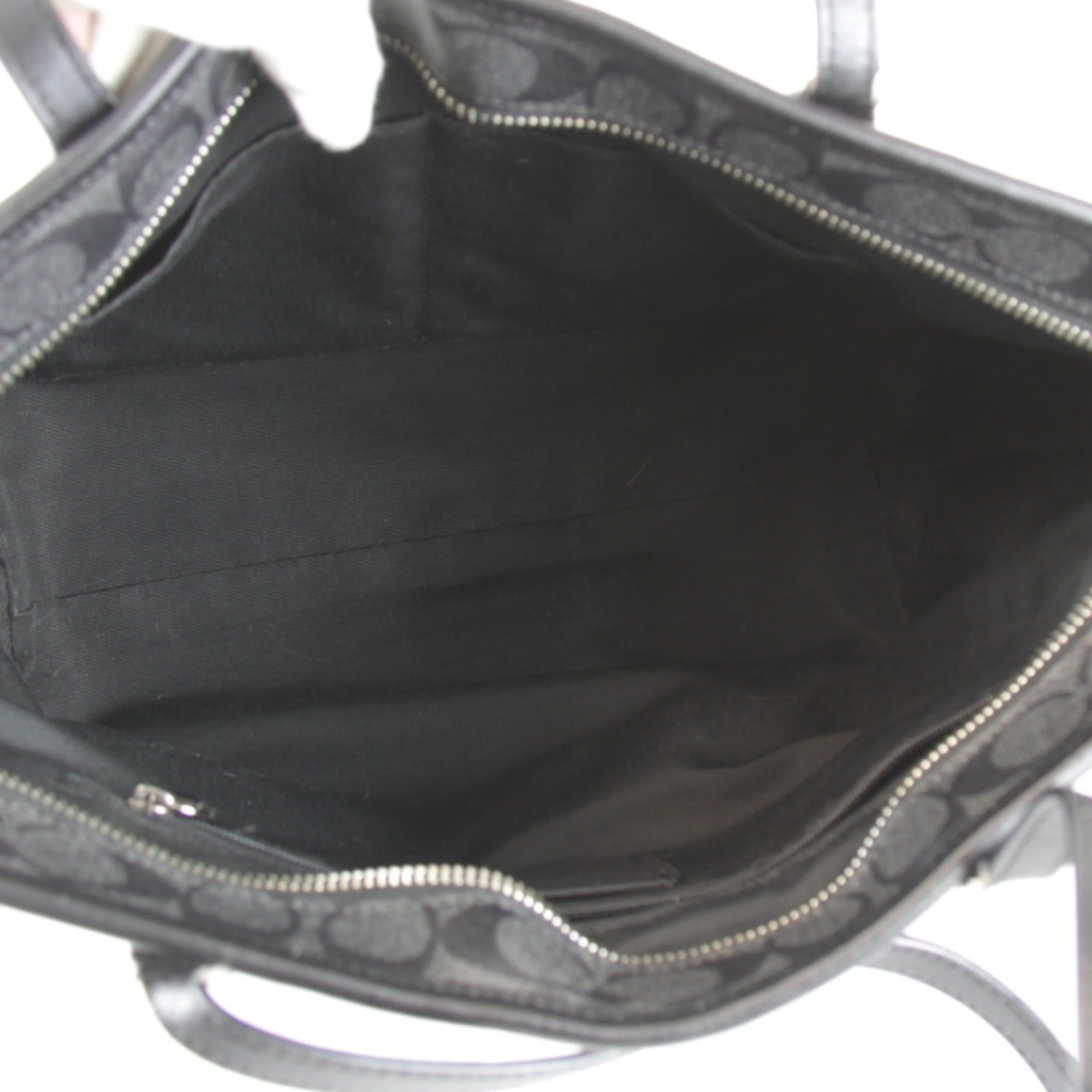 Coach COACH Signature F58292 Tote Bag in Black Leather for Women Size ONE SIZE - 7 Thumbnail