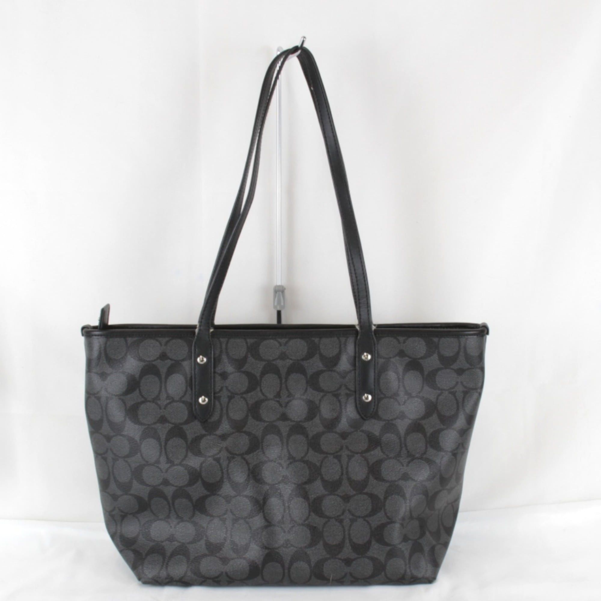 Coach COACH Signature F58292 Tote Bag in Black Leather for Women Size ONE SIZE - 2 Thumbnail