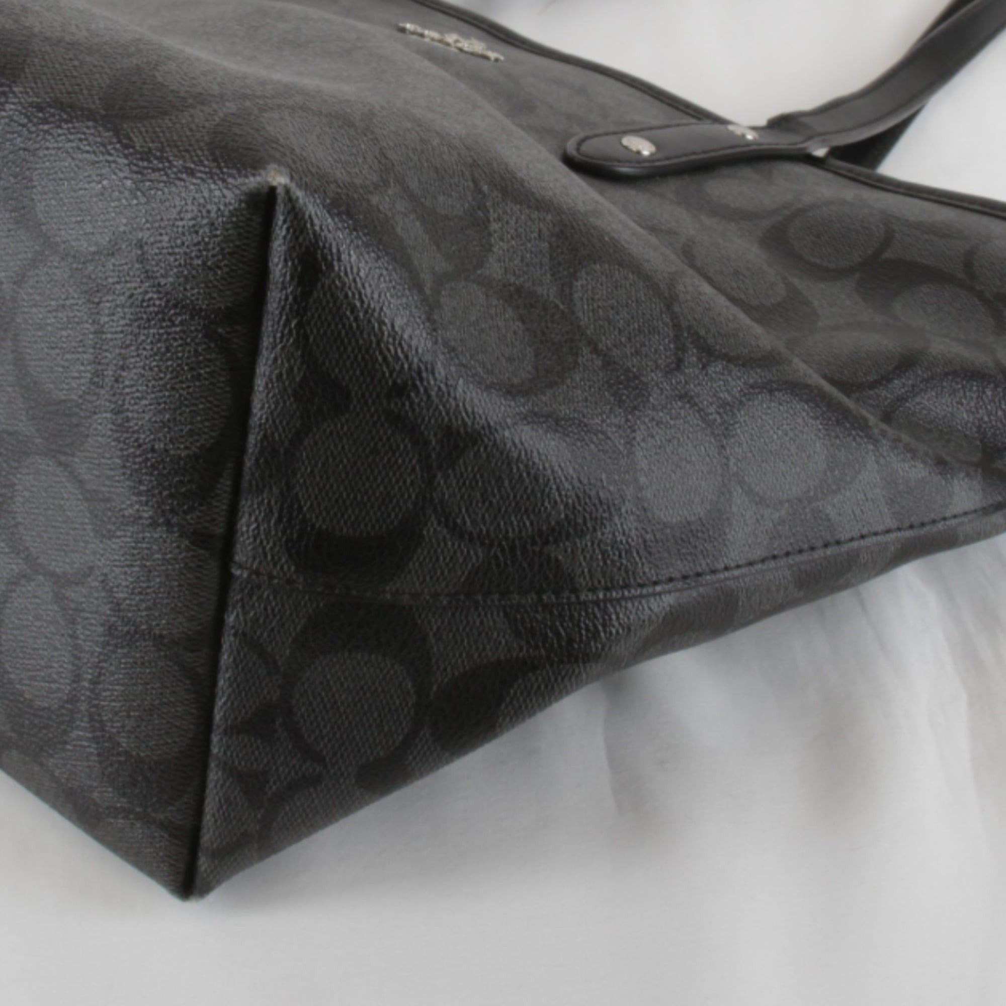 Coach COACH Signature F58292 Tote Bag in Black Leather for Women Size ONE SIZE - 3 Thumbnail