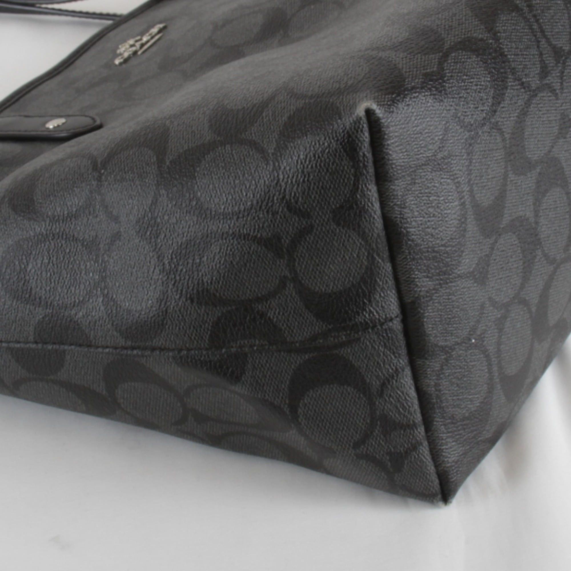 Coach COACH Signature F58292 Tote Bag in Black Leather for Women Size ONE SIZE - 4 Thumbnail