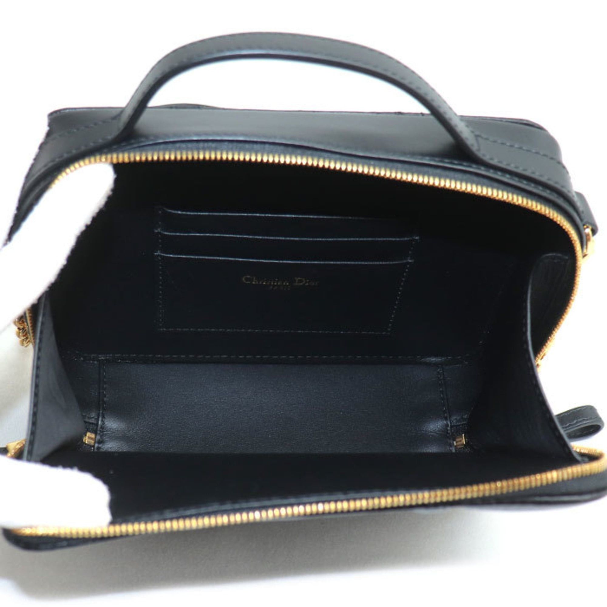 Dior Christian Dior Dior Macrocannage Caro Box Bag, 2-Way Shoulder Black, S5140UNGX_M900, Women's Size ONE SIZE - 3 Thumbnail