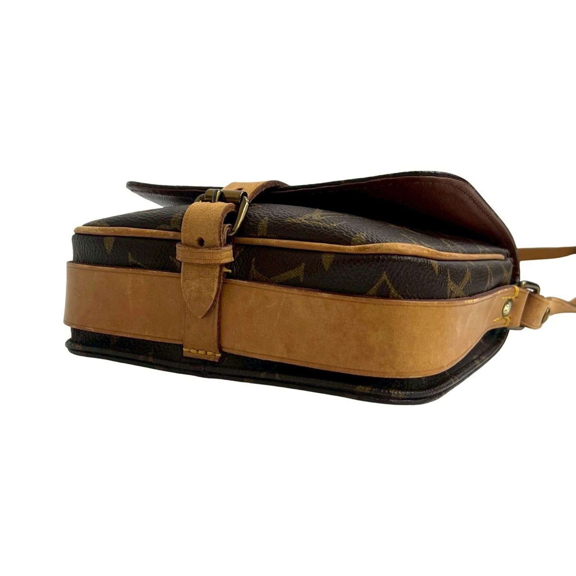 Louis Vuitton LOUIS VUITTON Mini Cartouchiere Monogram Leather Shoulder Bag/Pochette Brown 18141 Size ONE SIZE - 8 Thumbnail