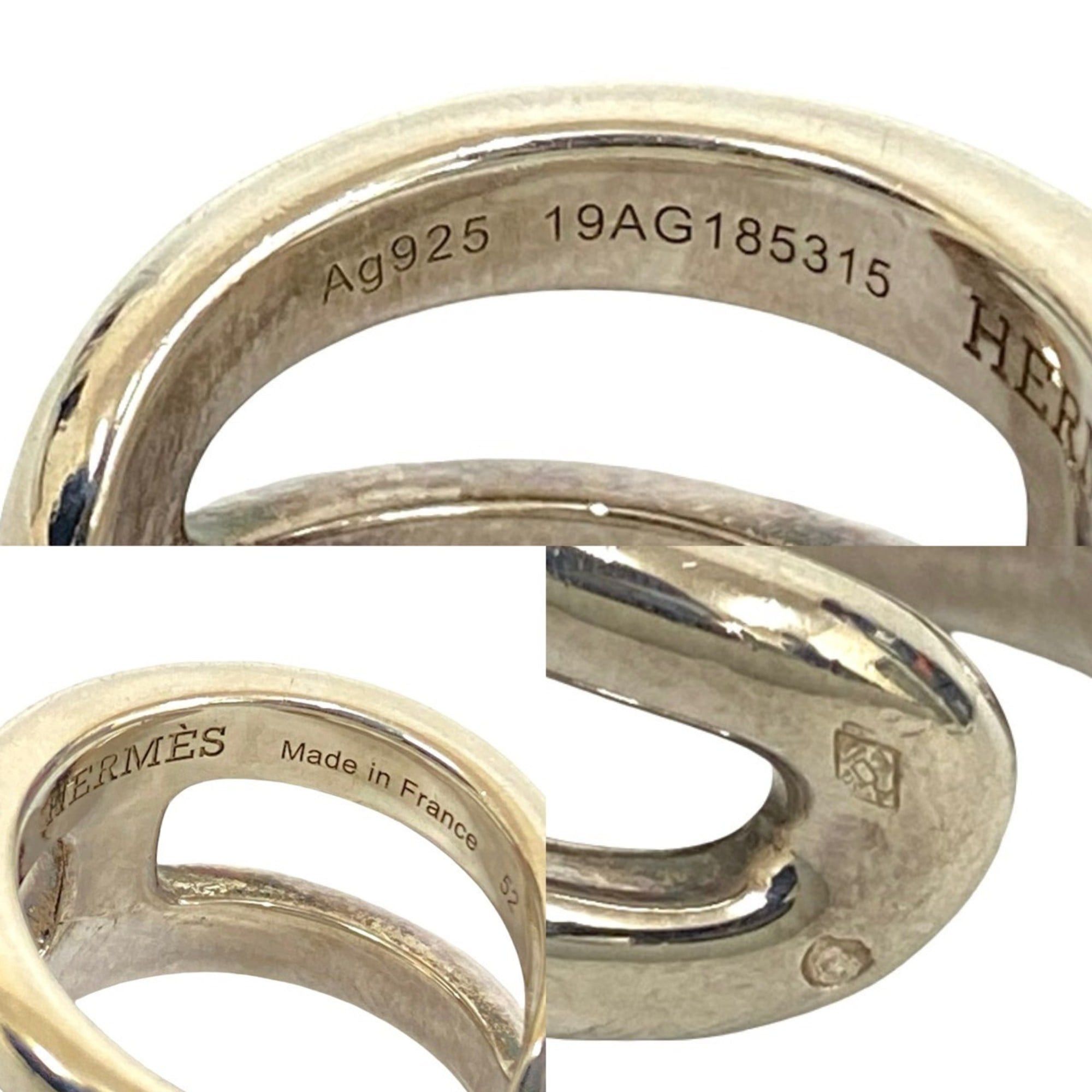 Hermes HERMES Osmos Silver 925 Ring, Size 12, for Men and Women, Silver, 44147 Size ONE SIZE - 2 Thumbnail