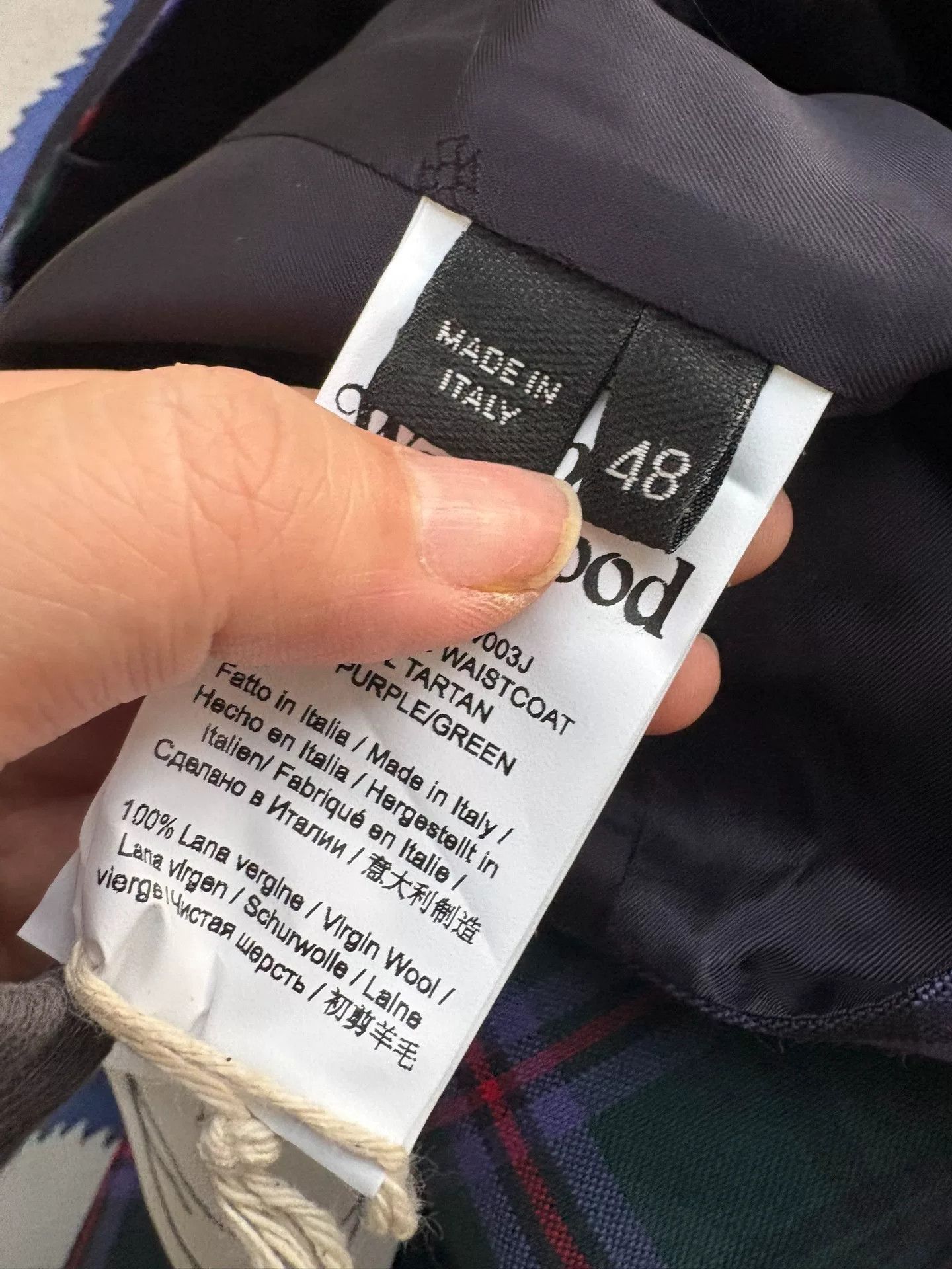 Vivienne Westwood vivienne westwood green purple check vest Size L / US 10 / IT 46 - 9 Thumbnail
