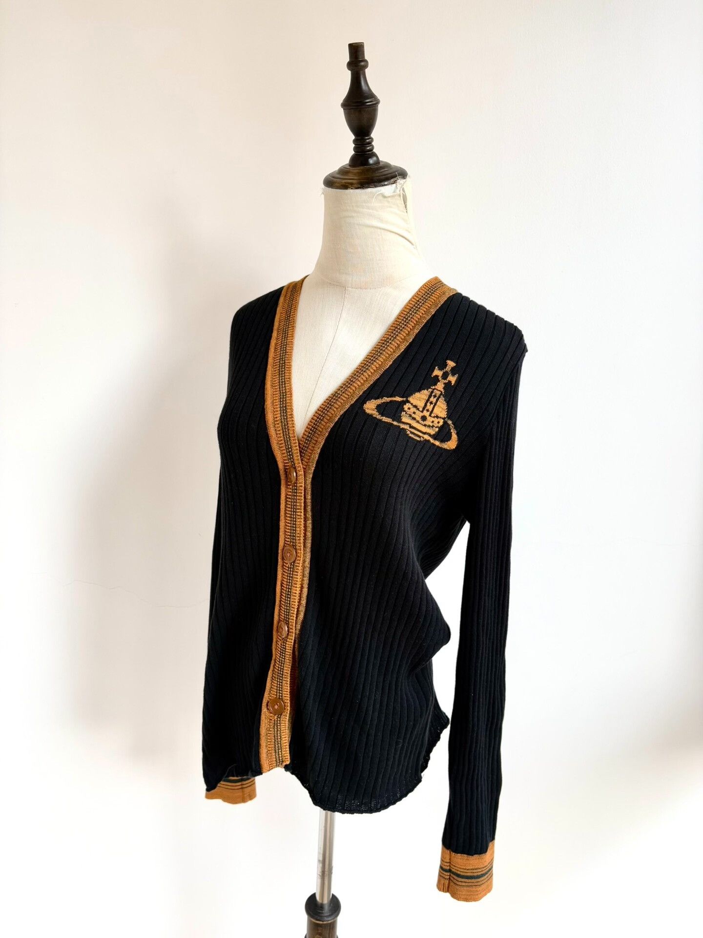 Vivienne Westwood vivienne westwood black orange striped cardigan Size ONE SIZE - 2 Thumbnail